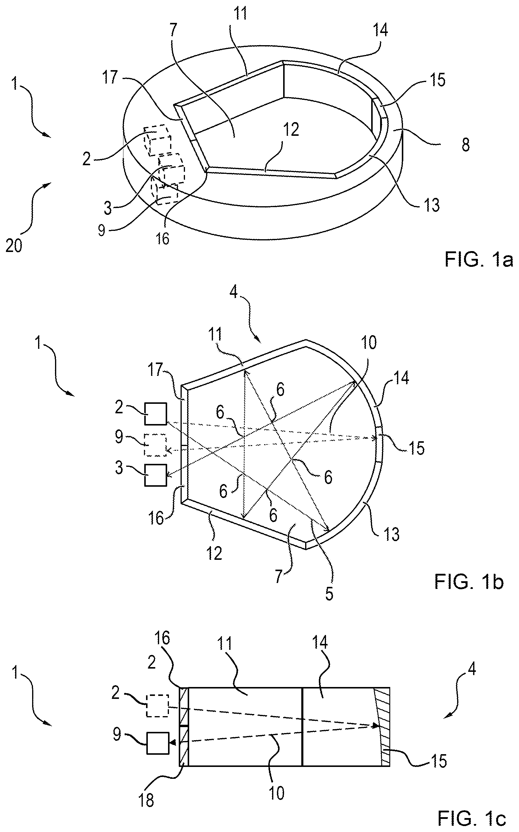 Patent US12326400 — Measuring device for measuring the absorption of gases — Figure 1