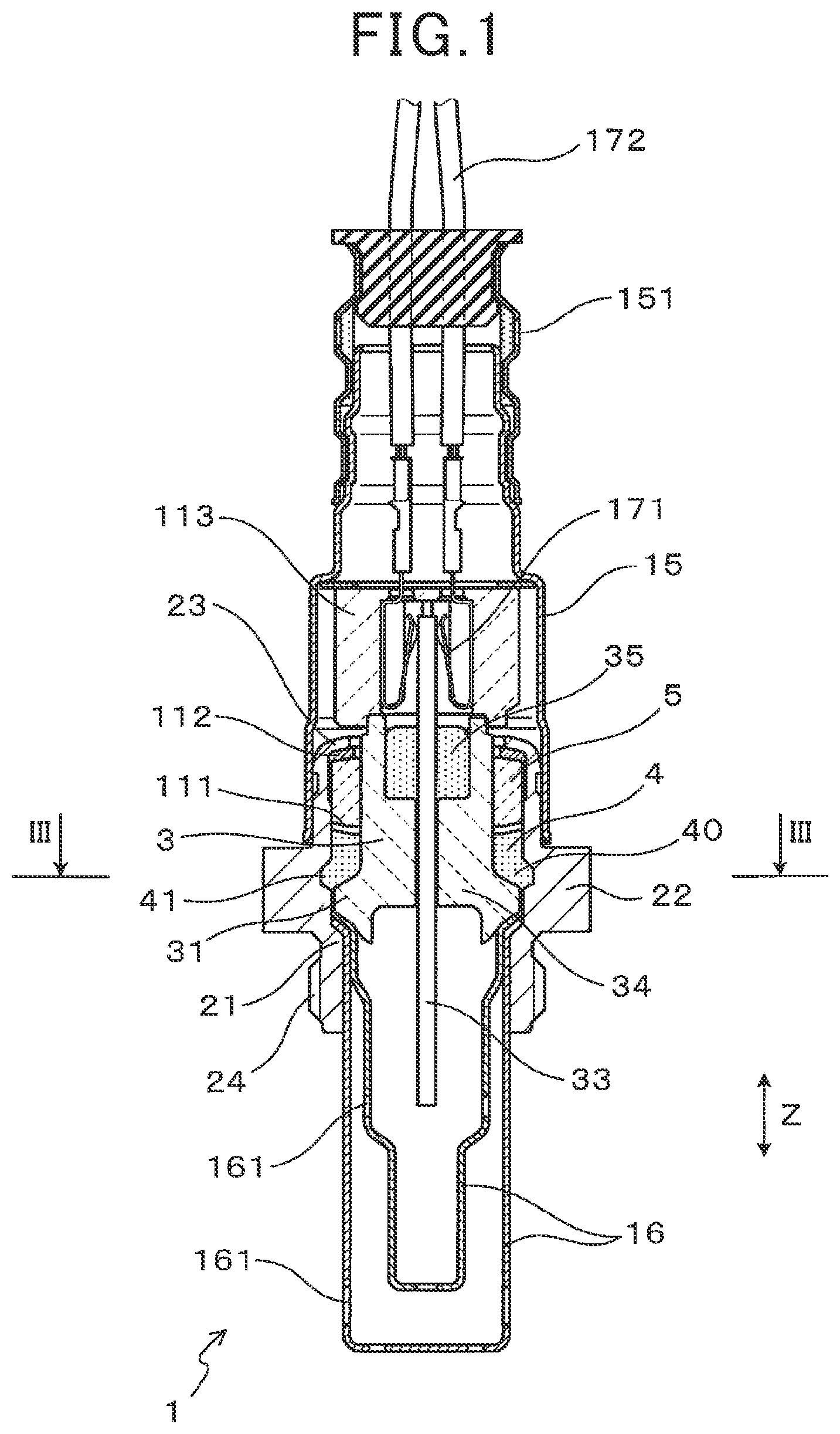 Patent US12326414 — Gas sensor — Figure 1