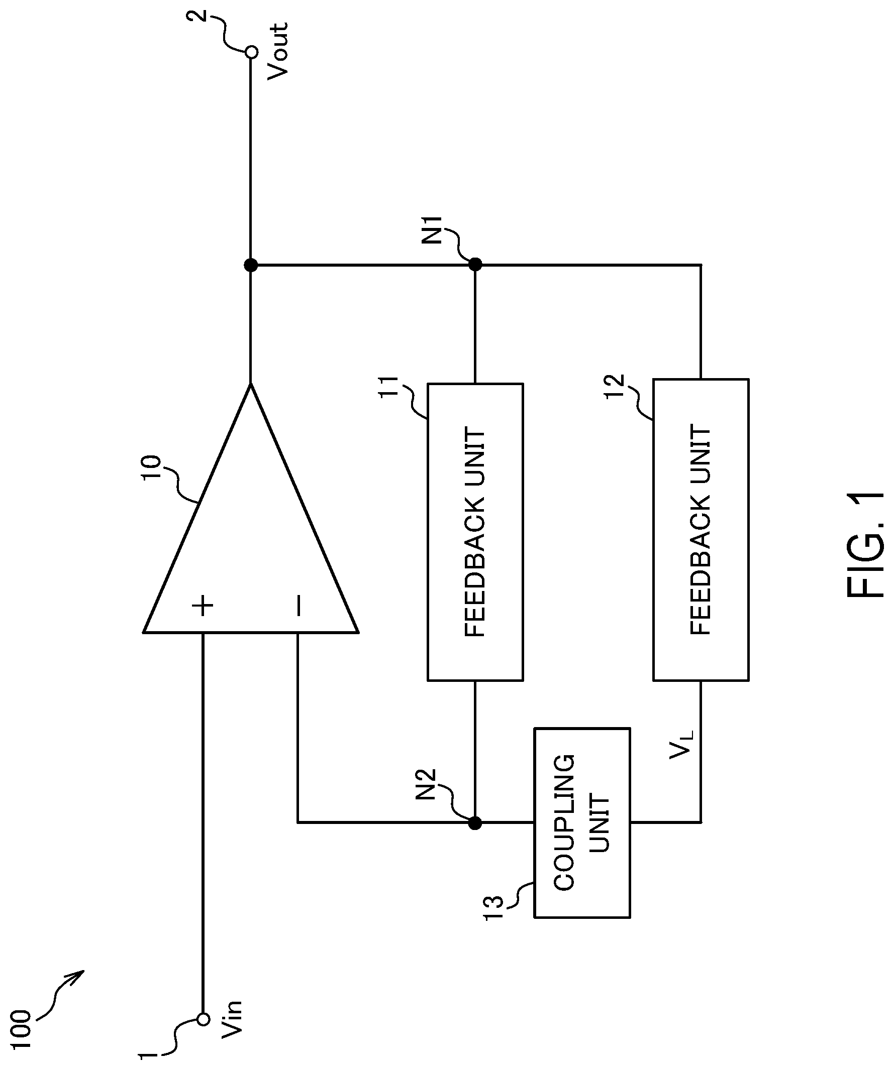 Patent US12326464 — Amplifier circuit and measurement apparatus — Figure 1