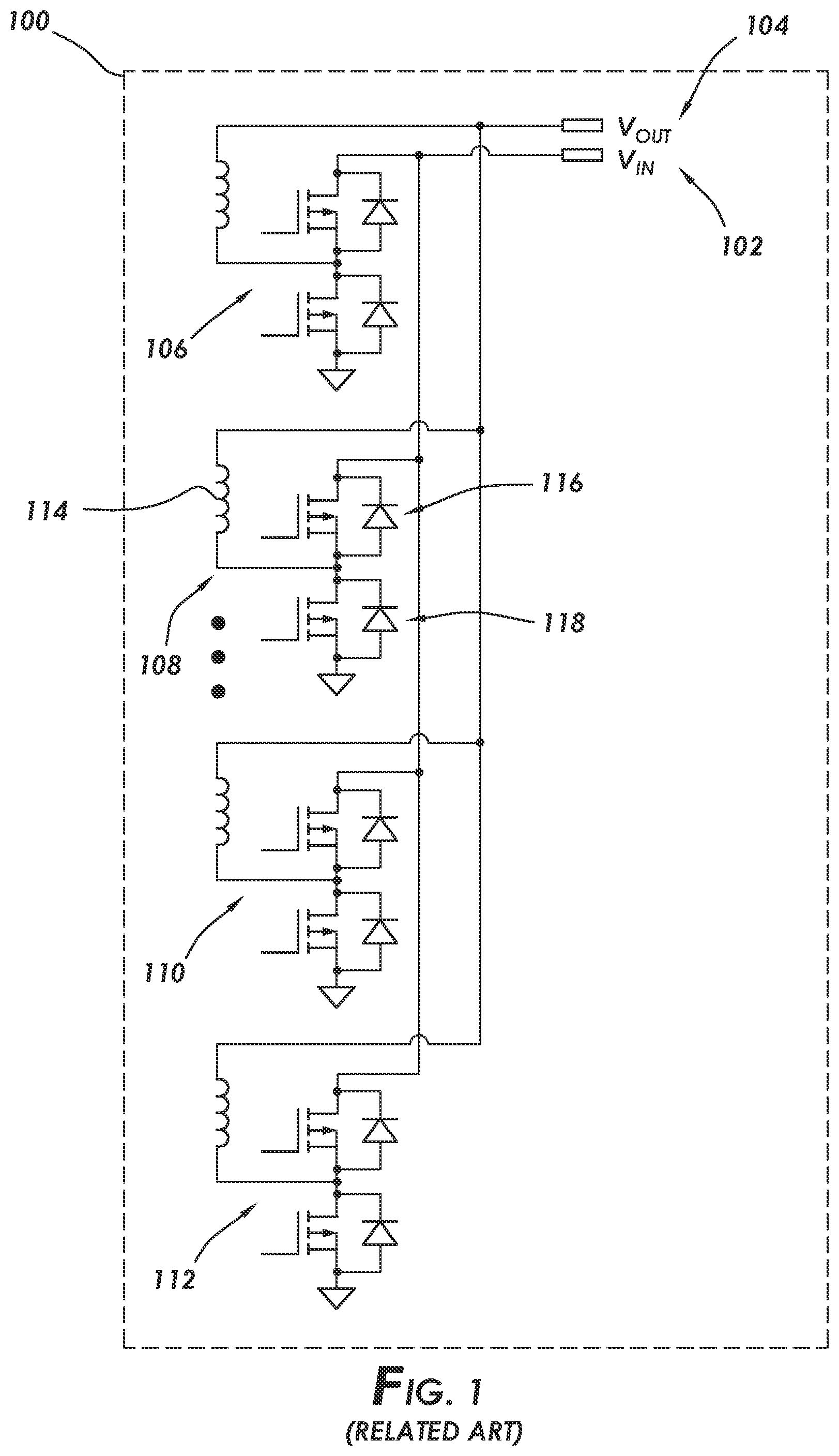 Patent US12326478 — Multiphase trans-inductor voltage regulator fault diagnostic — Figure 1