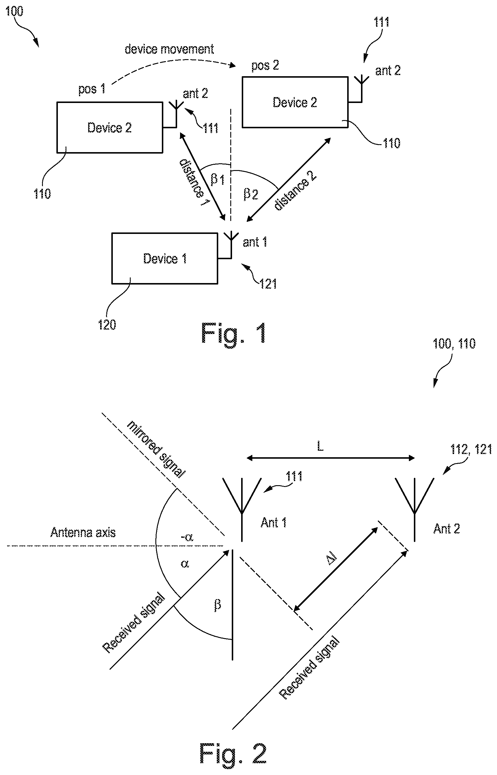 Patent US12326496 — Ultra-wide band distance determination with an angle-of-arrival based disturbance compensation — Figure 1