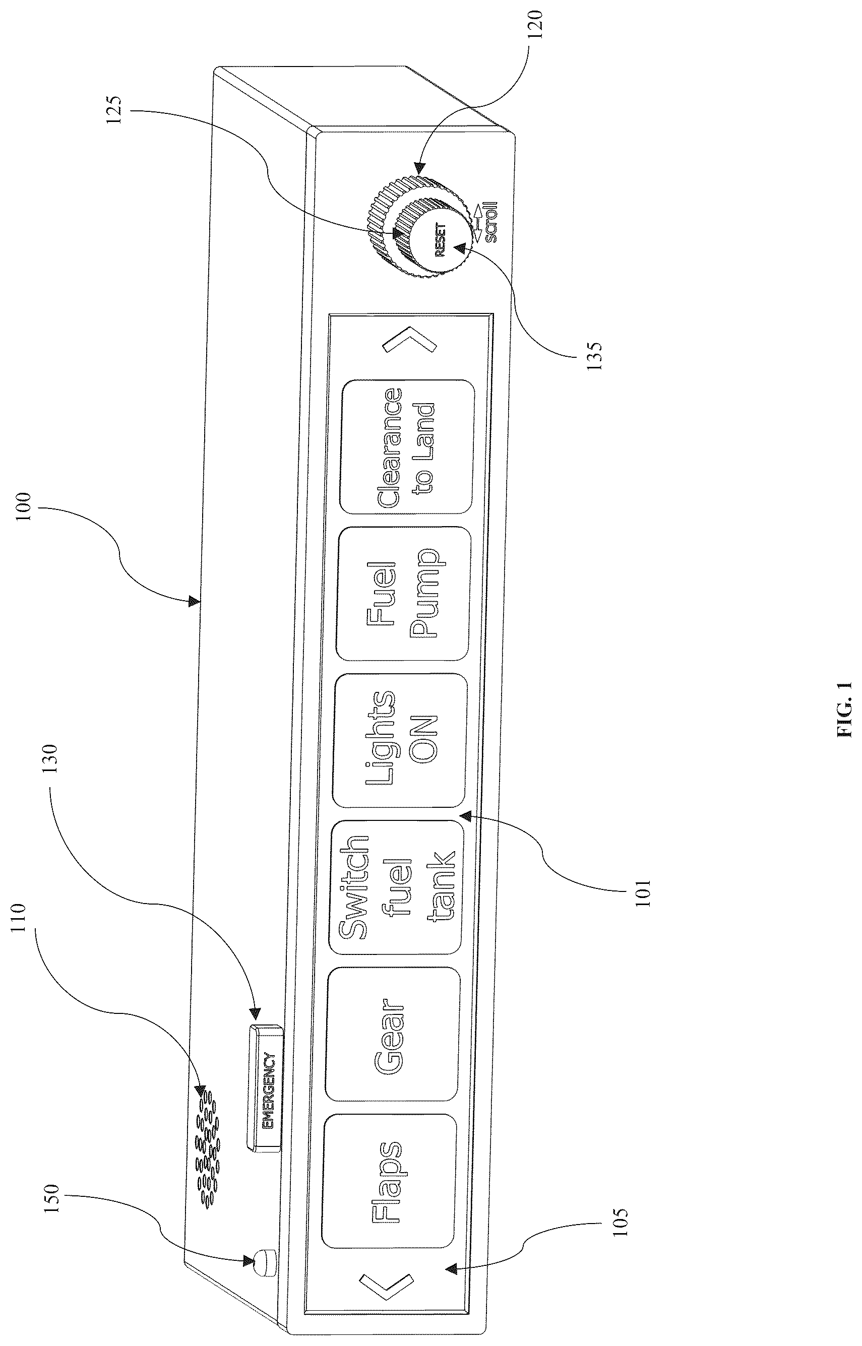 Patent US12326559 Figure 1 – System for providing checklists to a pilot
