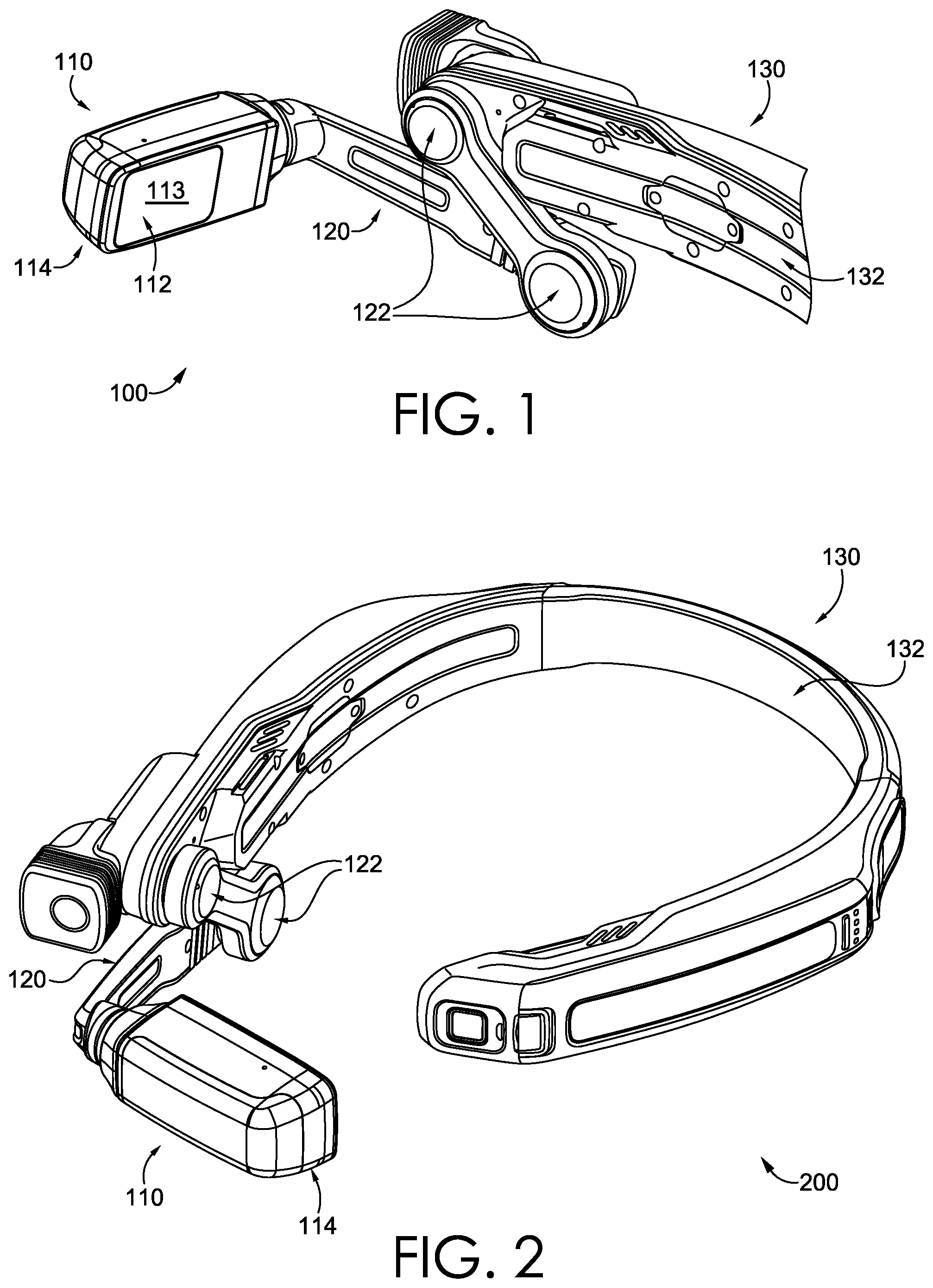 Patent US12326564 — Convertible waveguide optical engine assembly for head-mounted device — Figure 1
