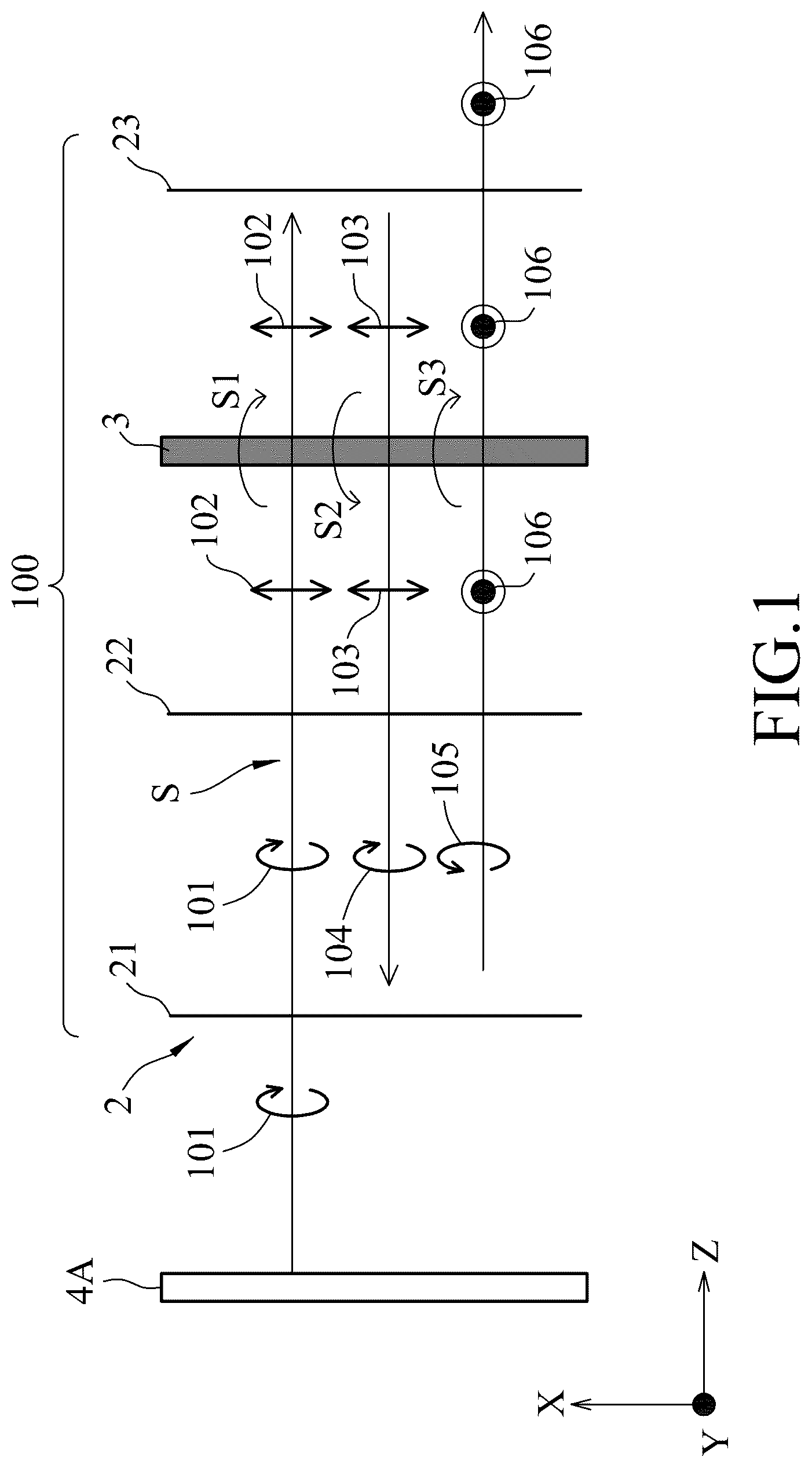 Patent US12326573 — Optical system including pancake lens assembly — Figure 1