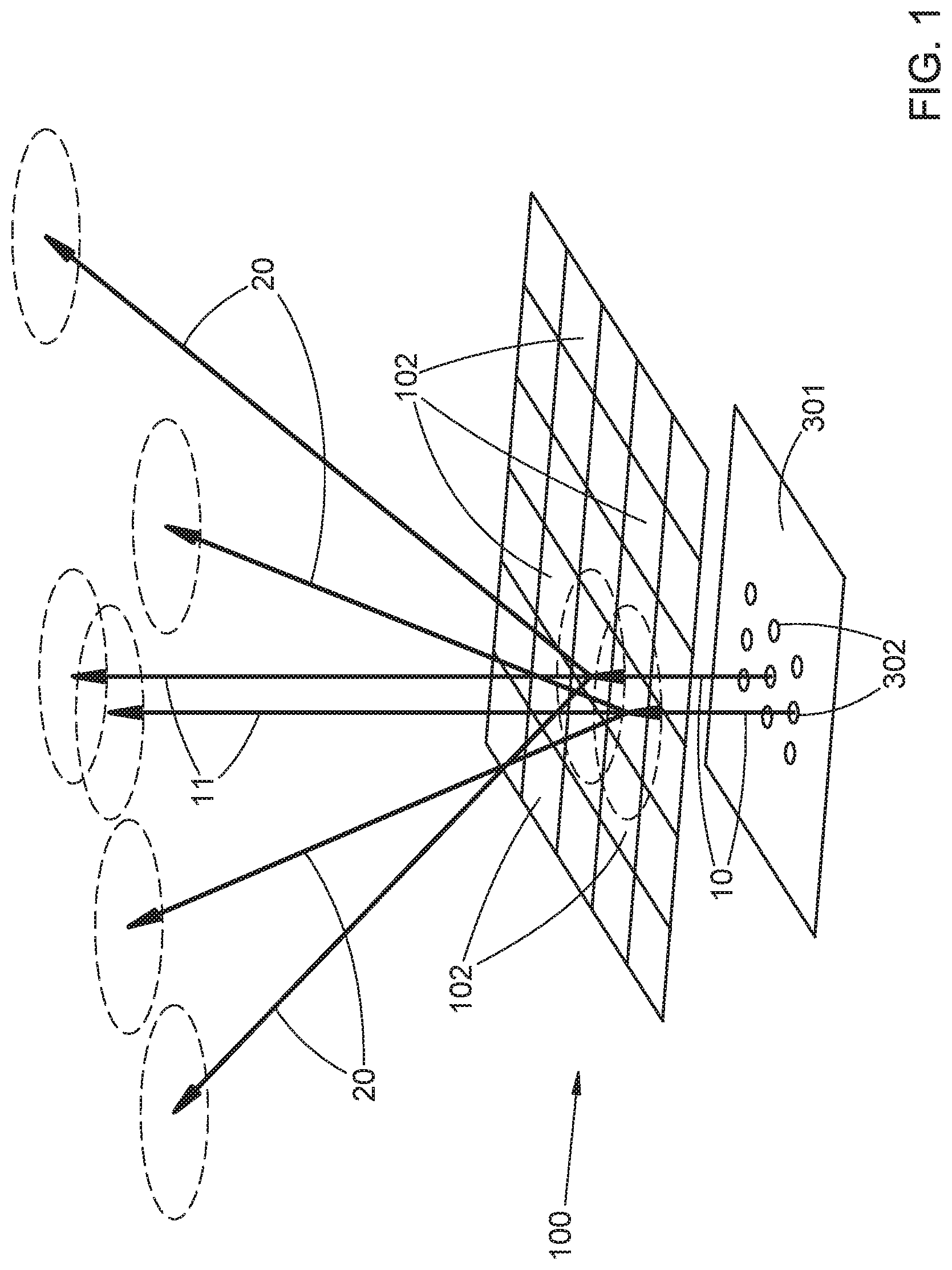 Patent US12326584 — Diffraction grating array for wide-angle illumination — Figure 1