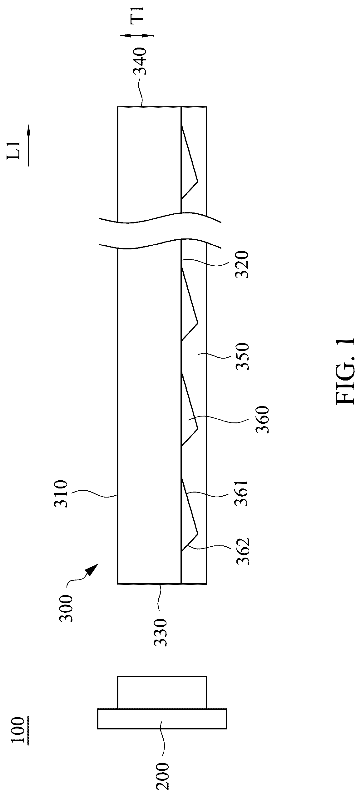 Patent US12326590 — Light guide plate, backlight module, and display device — Figure 1
