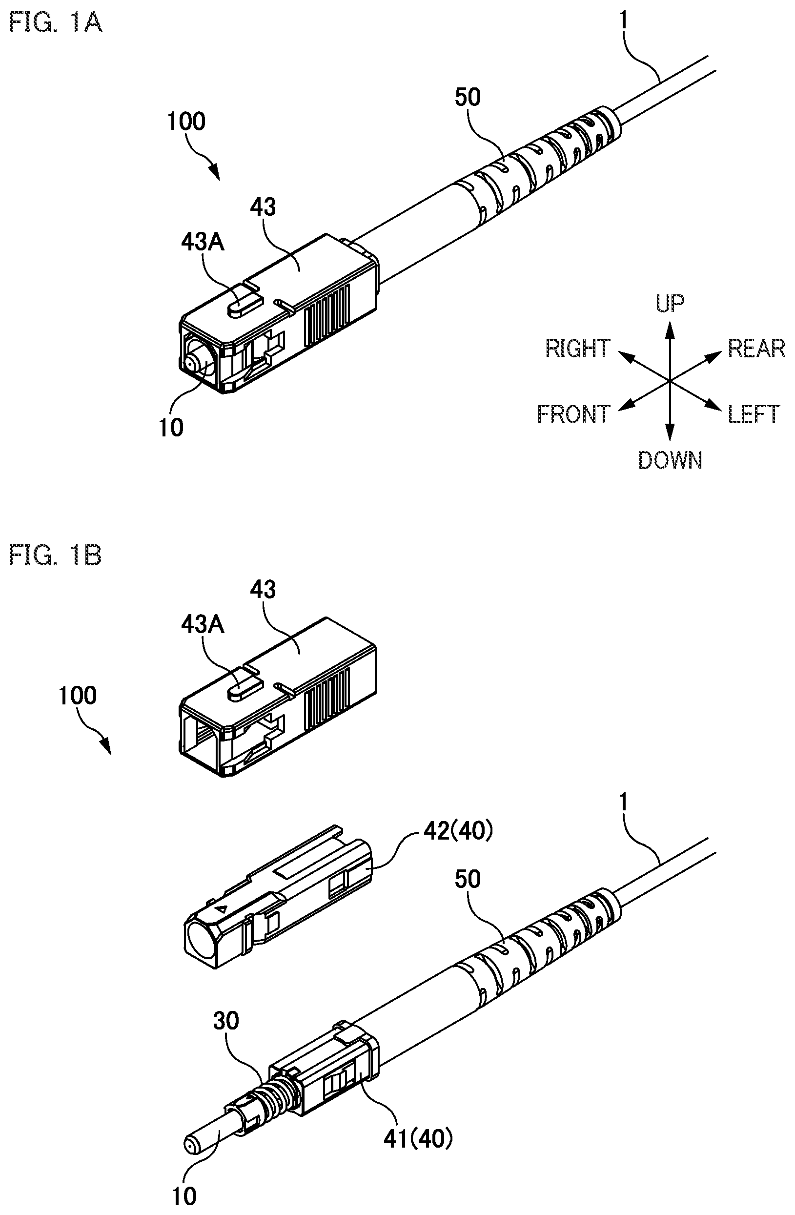 Patent US12326594 — Optical connector and method of manufacturing optical connector — Figure 1