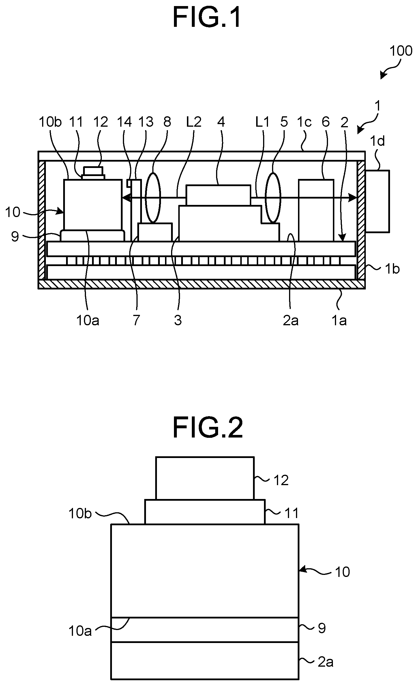 Patent US12326603 — Optical module using a capacitor to suppress warpage — Figure 1