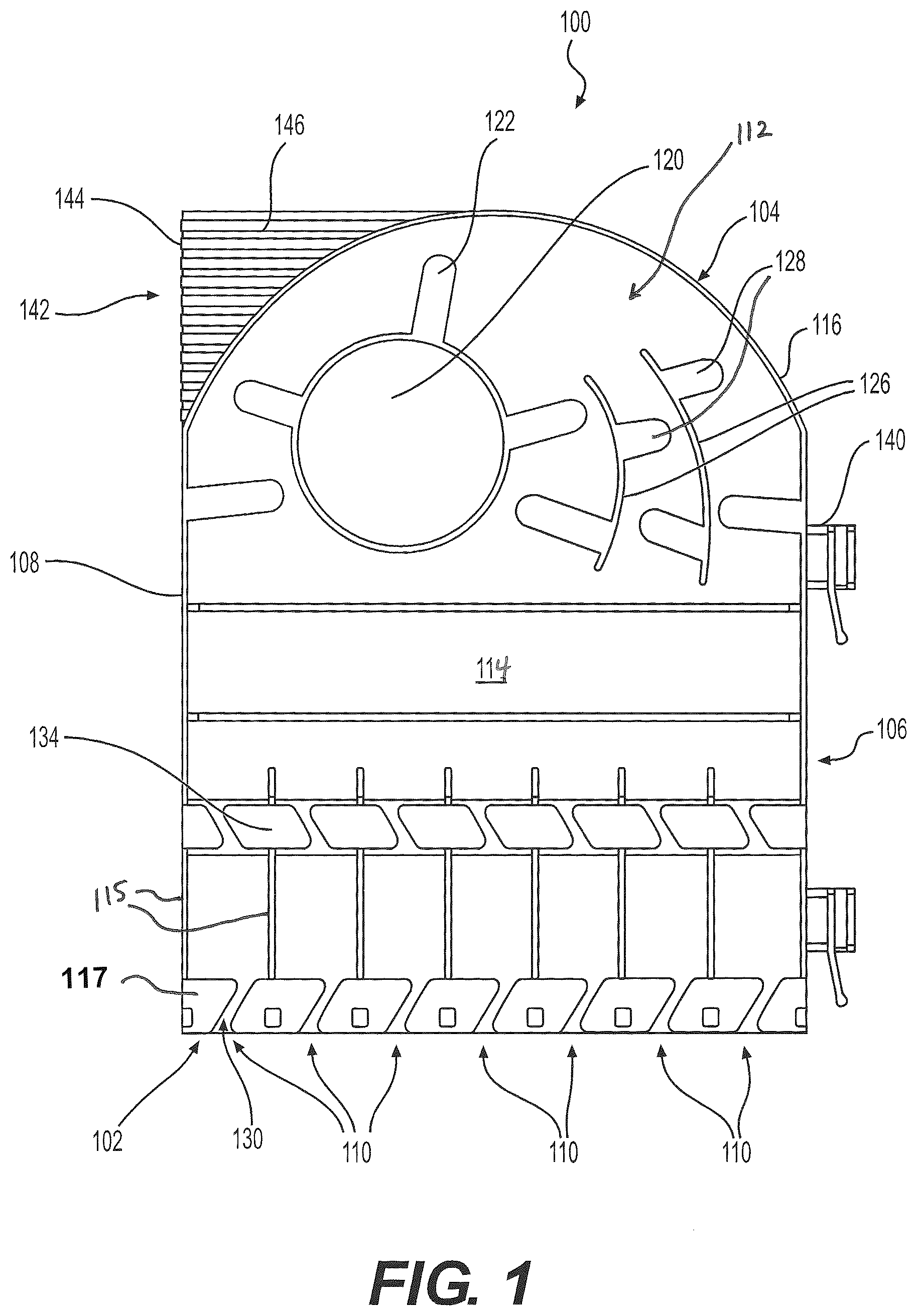 Patent US12326605 — Carriage for patching, splitting, and/or guiding fiber optic cables — Figure 1