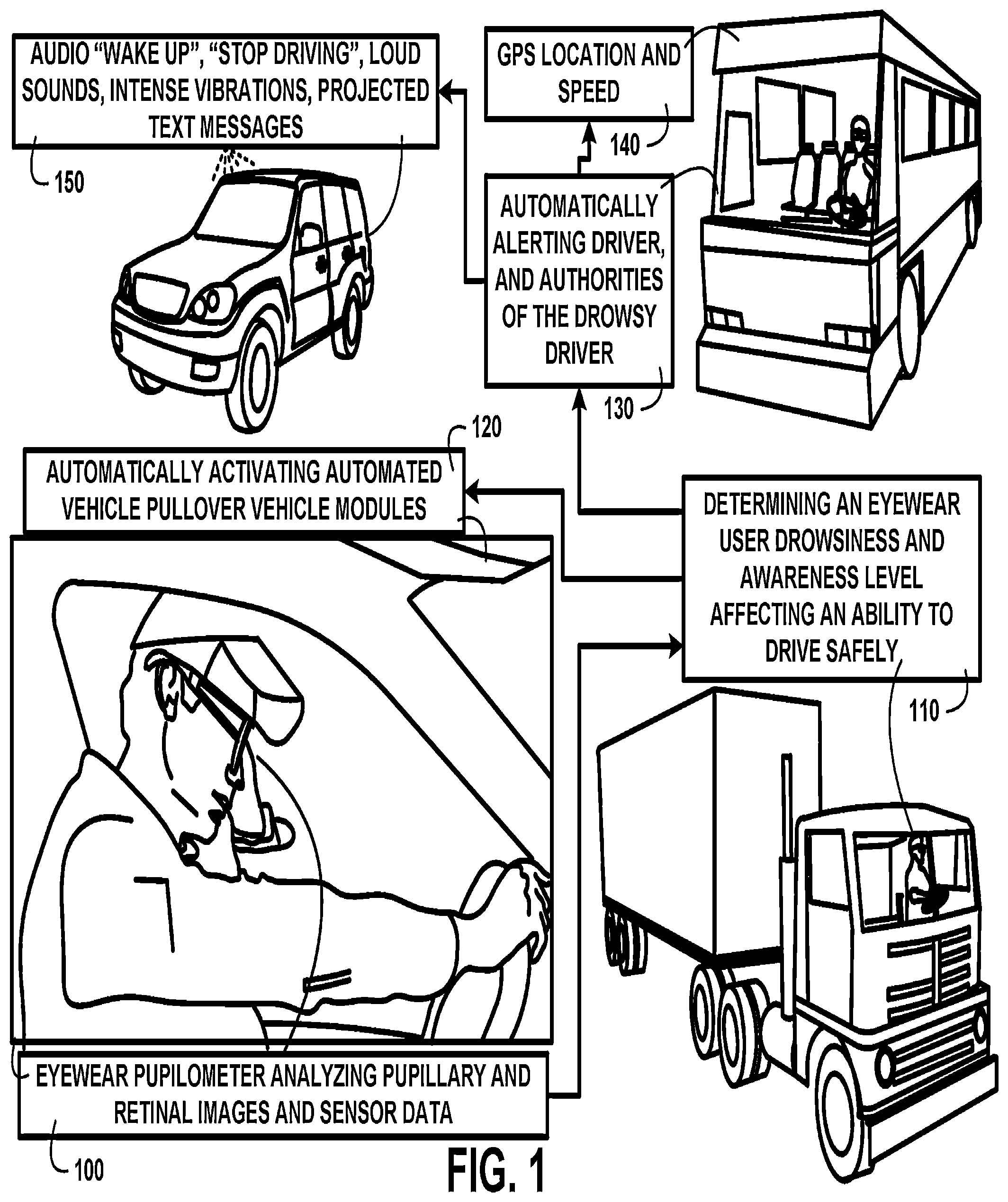 Patent US12326616 — Augmented reality glasses with object recognition — Figure 1