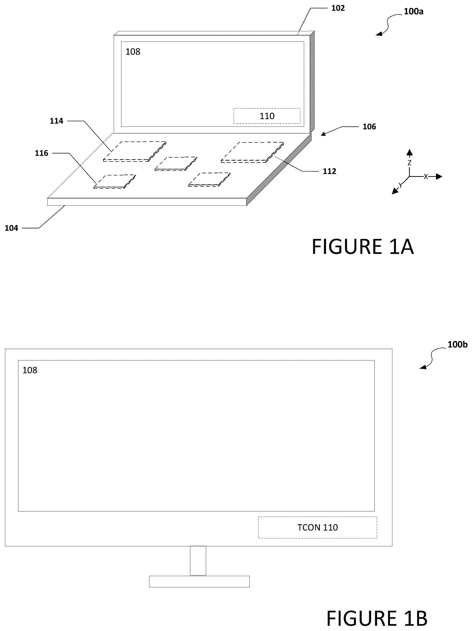 Patent US12326631 — Display with a distributed nano light emitting diode backlight — Figure 1
