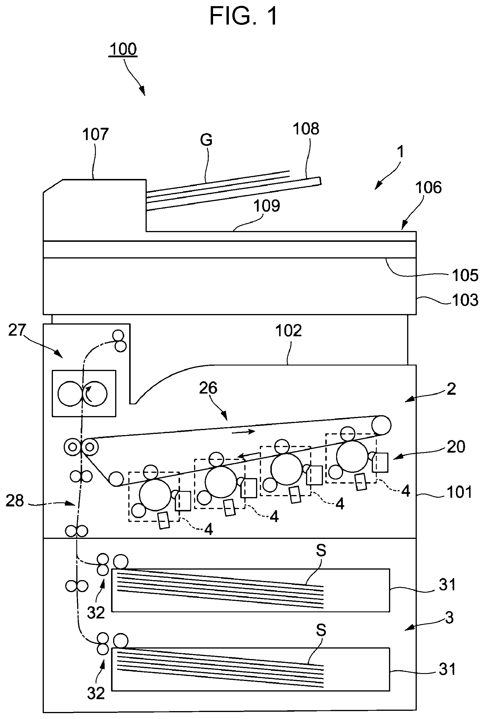 Patent US12326671 Figure 1 – Image carrier unit and image forming apparatus