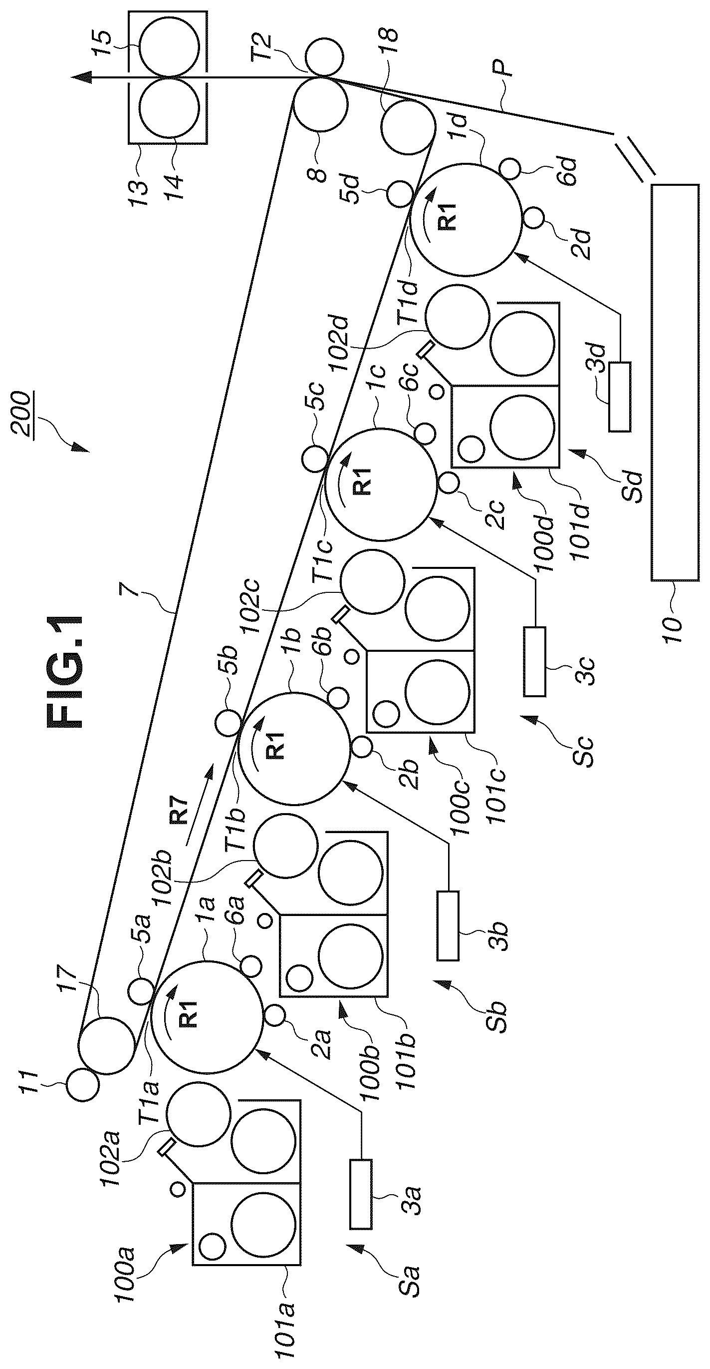 Patent US12326674 — Developing device and method of agitating initial developer inside developing device — Figure 1