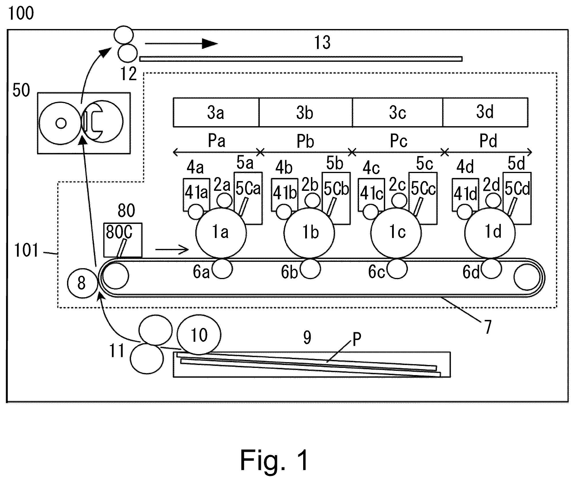 Patent US12326679 — Image forming apparatus that forms images on a recording material — Figure 1