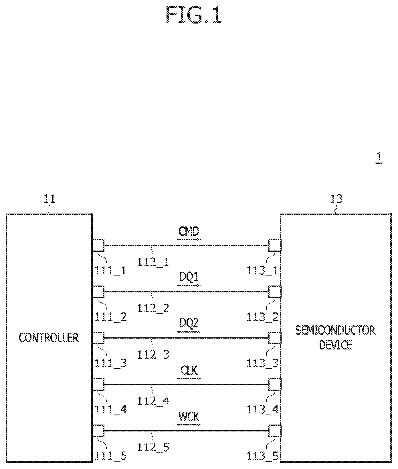 Patent US12326753 — Semiconductor devices and semiconductor systems related to synchronization between clocks — Figure 1