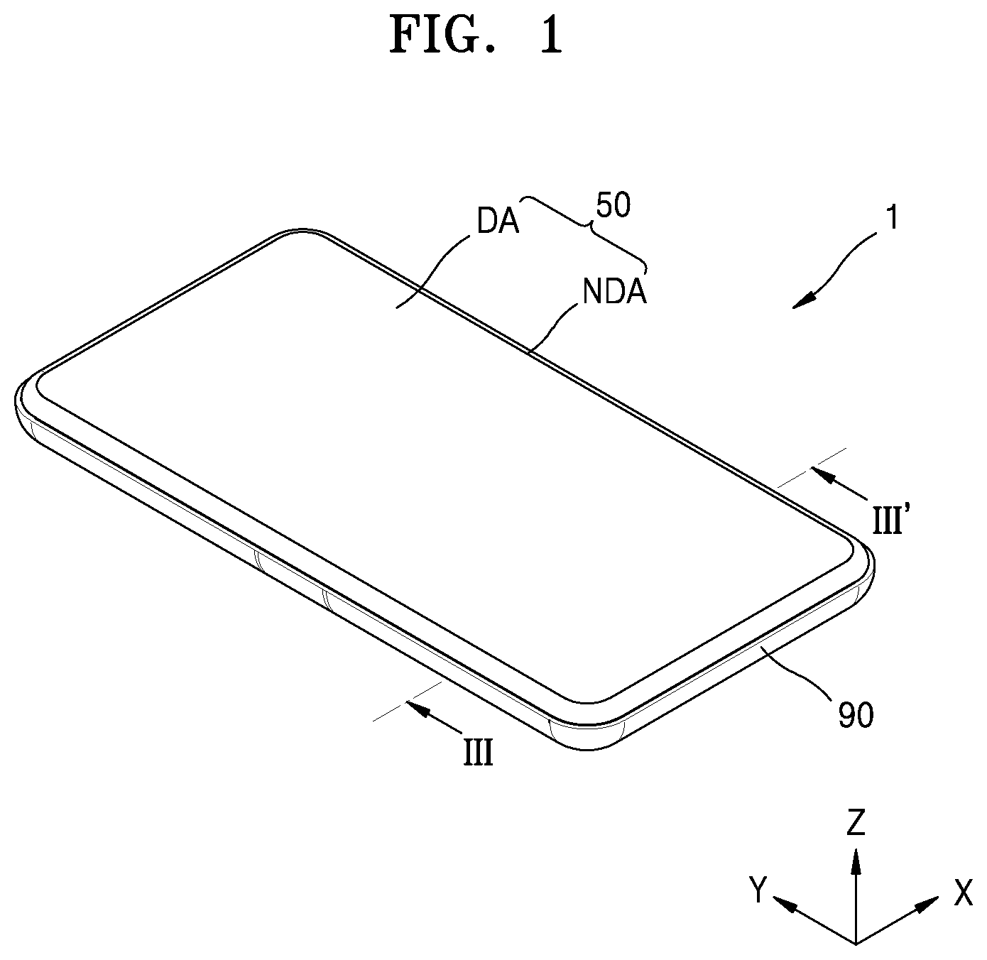 Patent US12326754 — Digitizer and display apparatus including the same — Figure 1