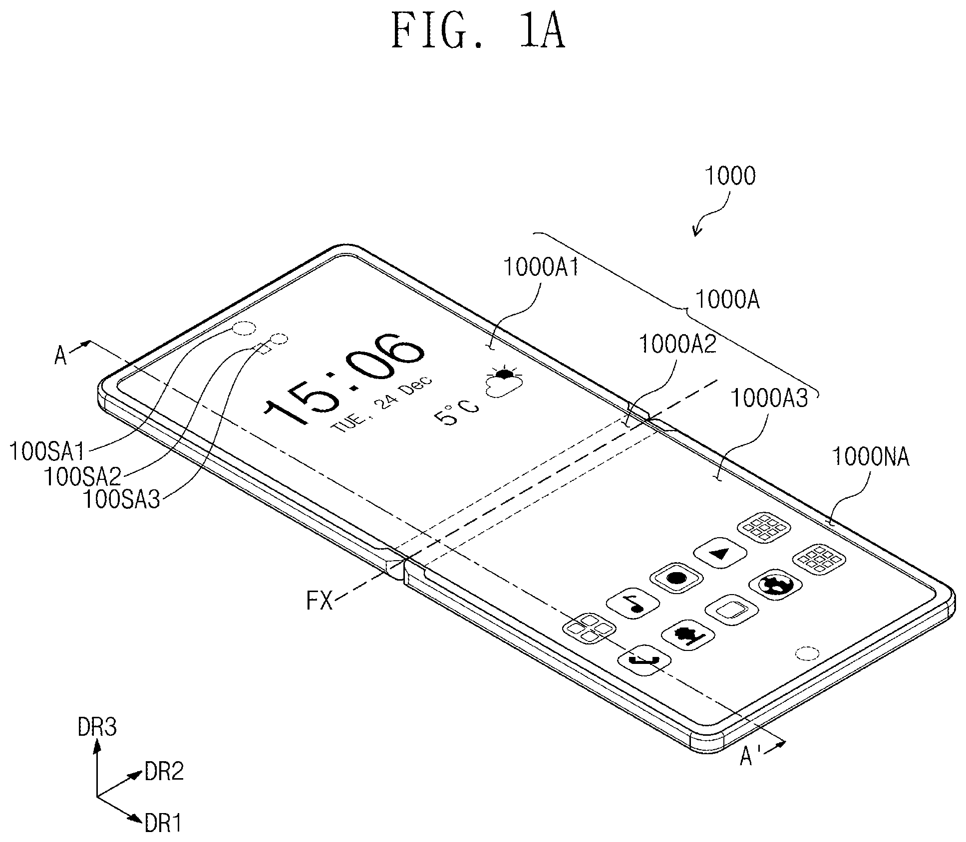 Patent US12326756 Figure 1 – Display device