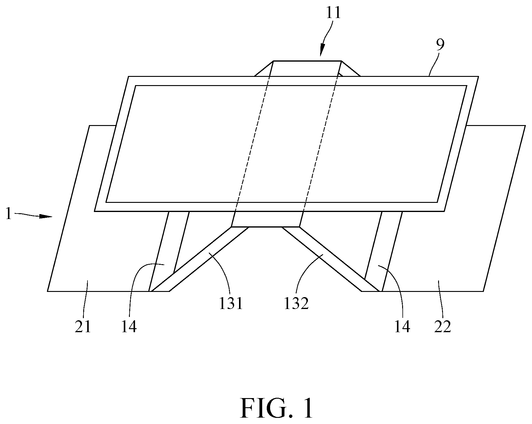 Patent US12326758 — Control assembly for portable electronic device — Figure 1
