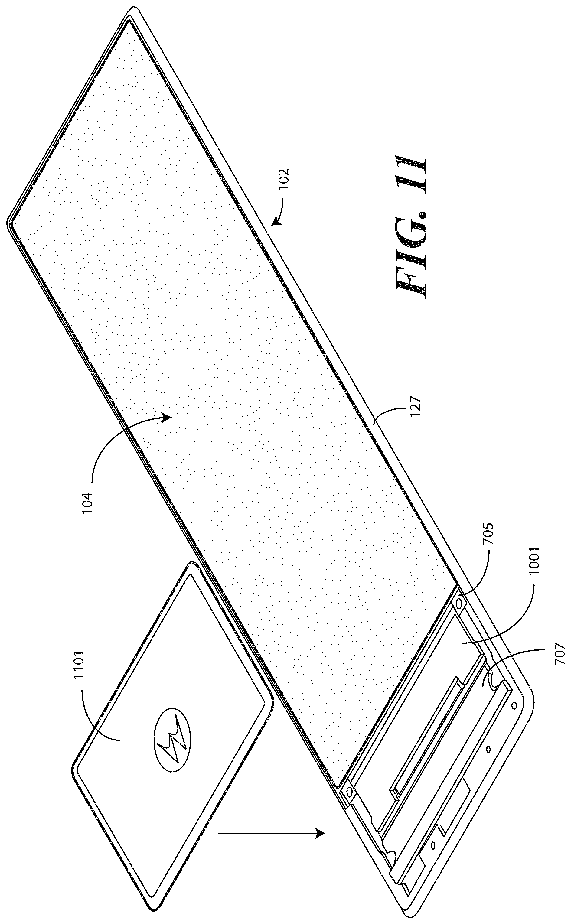 Patent US12326761 Figure 8 – Methods and systems for controlling a translating flexible display of an electronic device in accordance with a learning curve