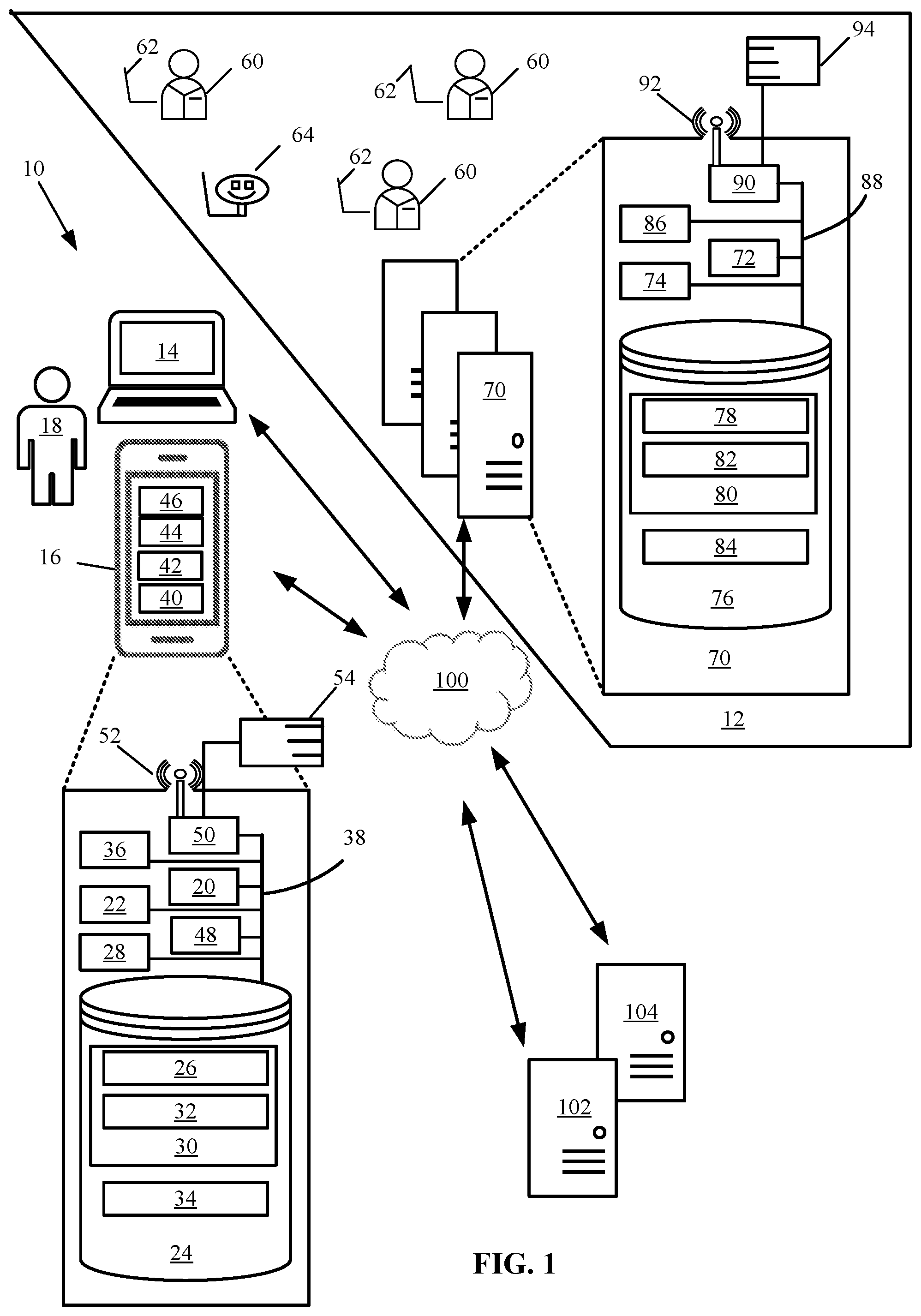 Patent US12326839 — Change management process for identifying confidential information for improved processing efficiency — Figure 1