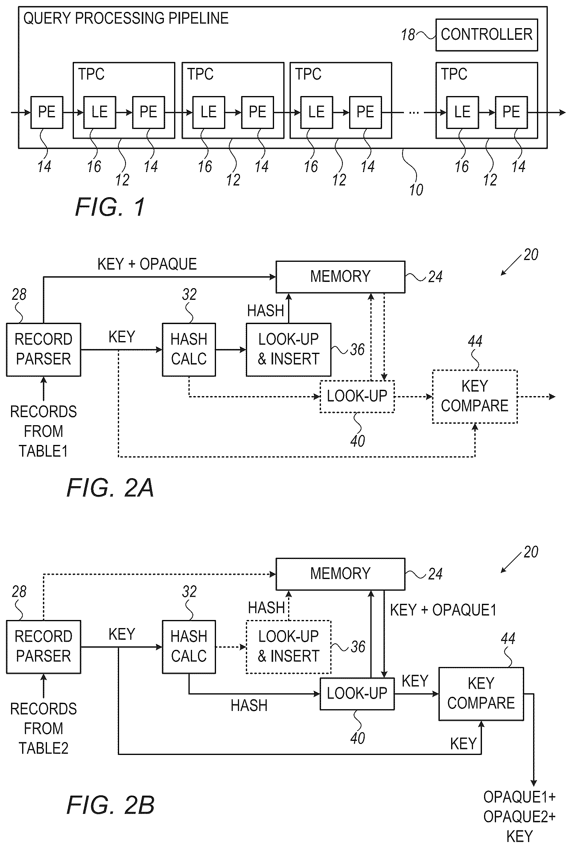 Patent US12326860 — Pipelined hardware-implemented database query processing — Figure 1