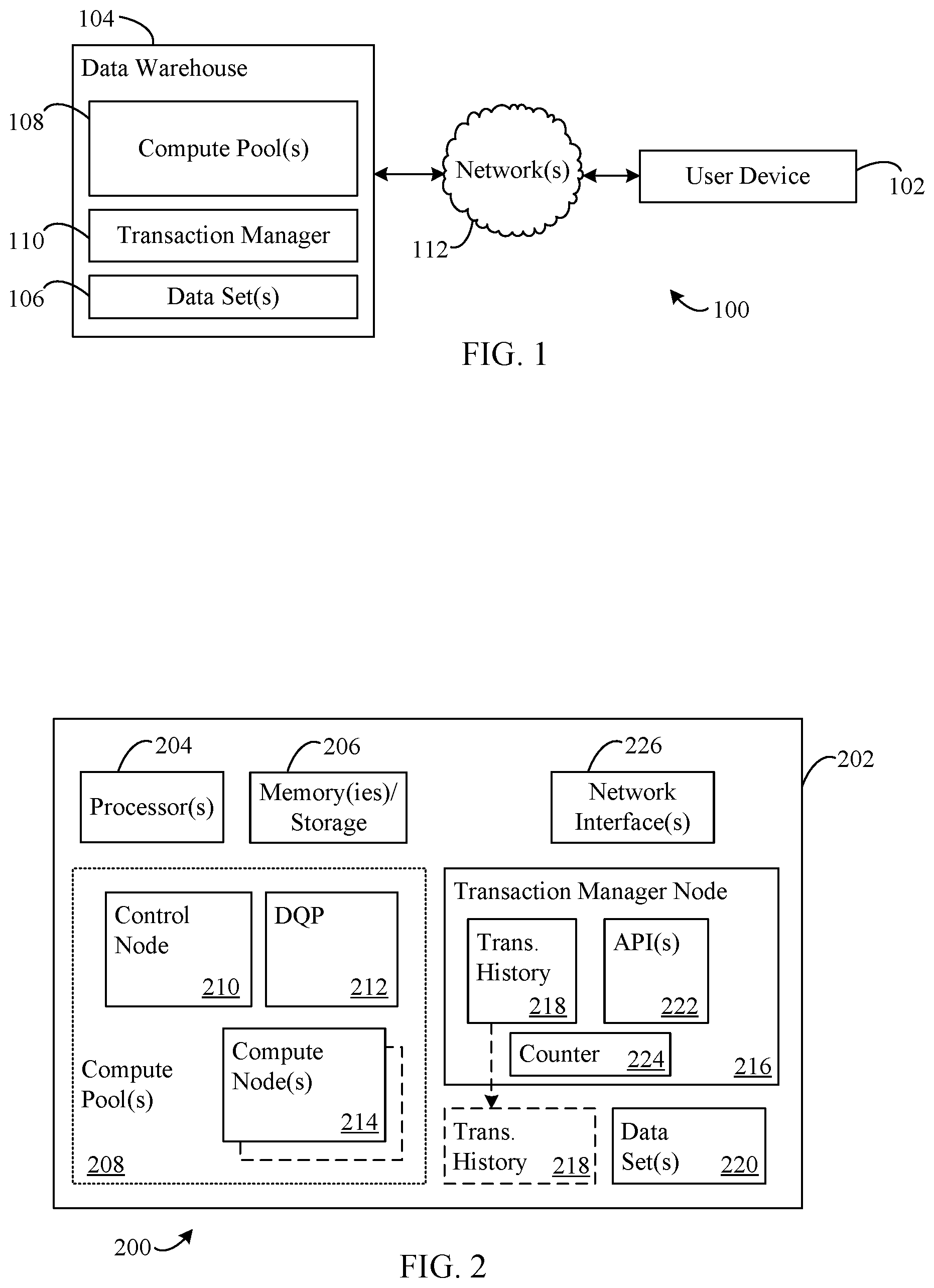 Patent US12326874 Figure 1 – Data visibility for nested transactions in distributed systems