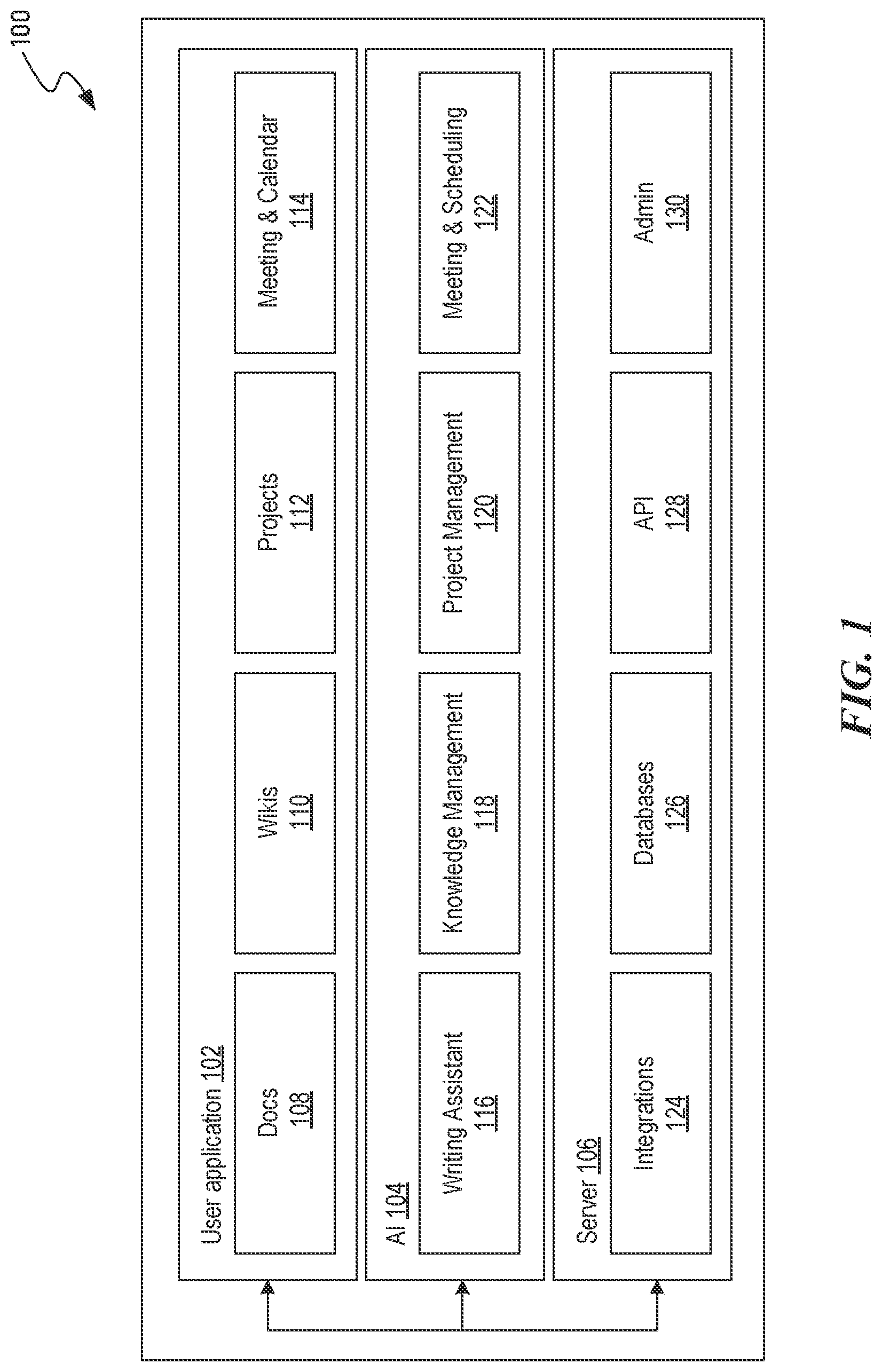 Patent US12326895 — Enabling an efficient understanding of contents of a large document without structuring or consuming the large document — Figure 1