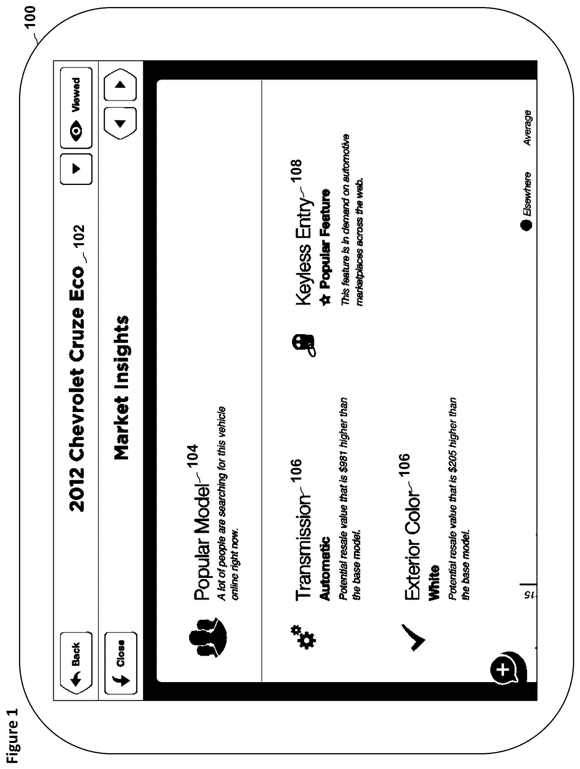 Patent US12326910 — Systems, methods, and devices for identifying and presenting identifications of significant attributes of unique items — Figure 1