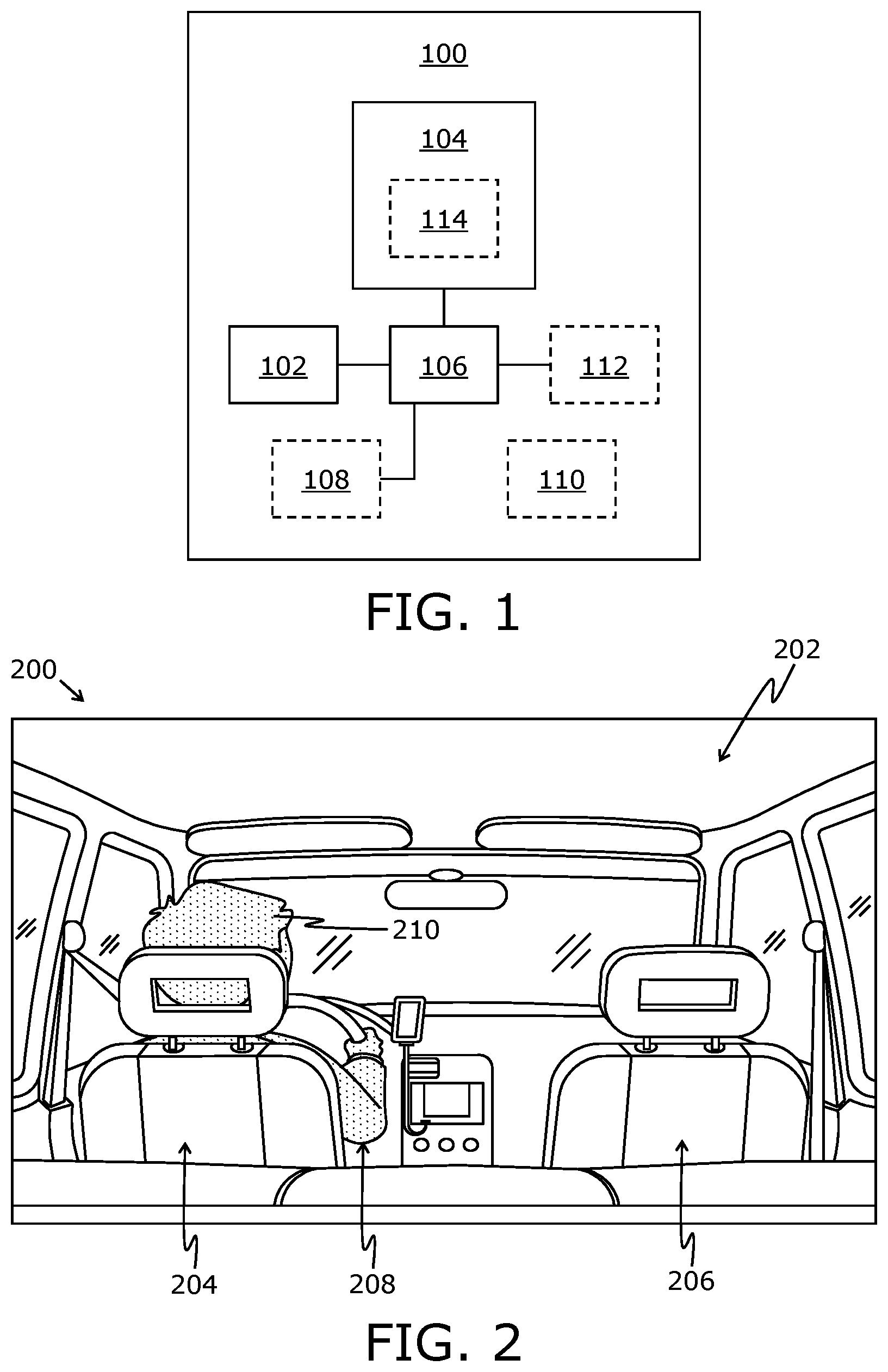 Patent US12326970 Figure 1 – Refining head pose tracking based on seat position and orientation