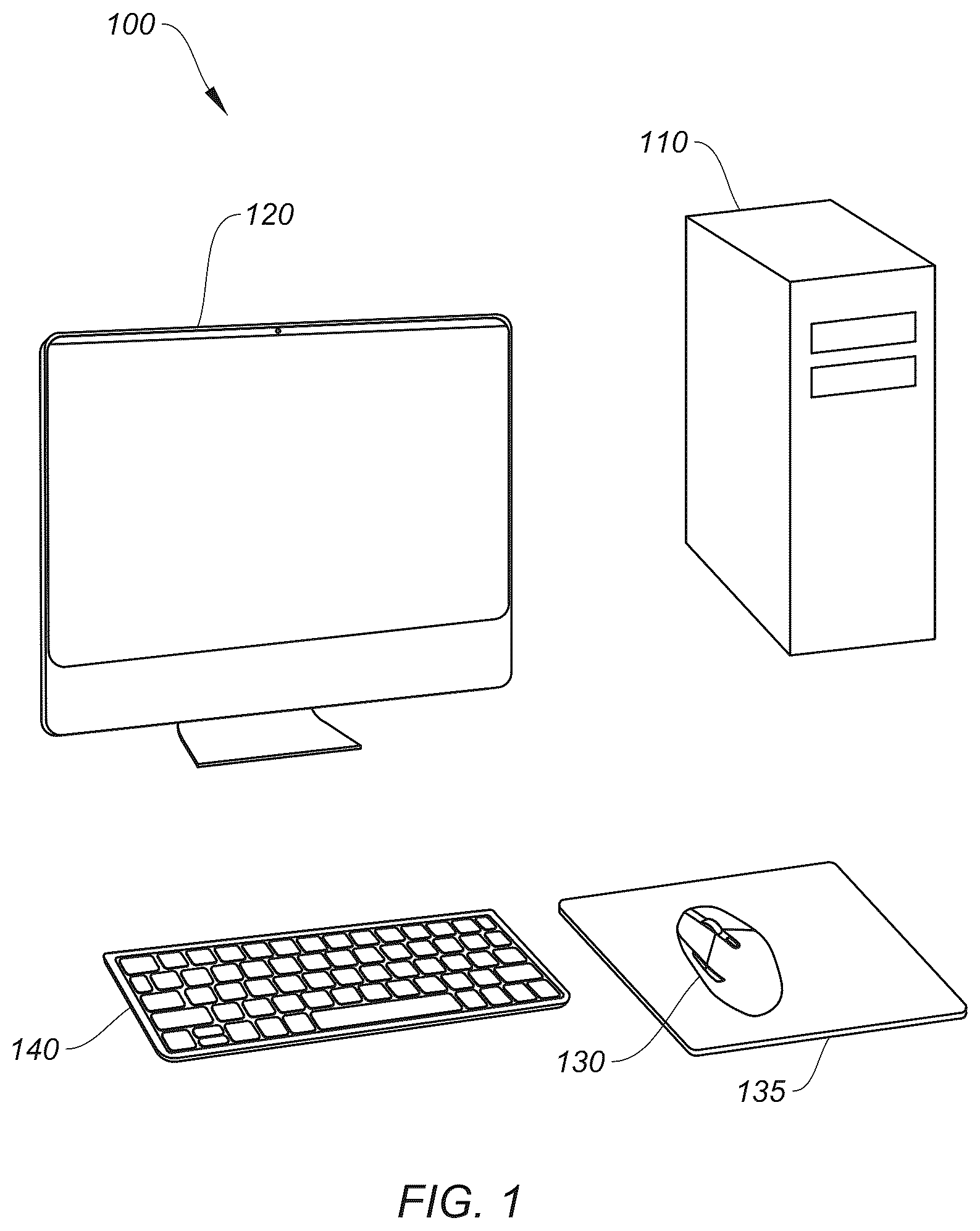 Patent US12326978 — Haptics and sensing systems for an input device — Figure 1