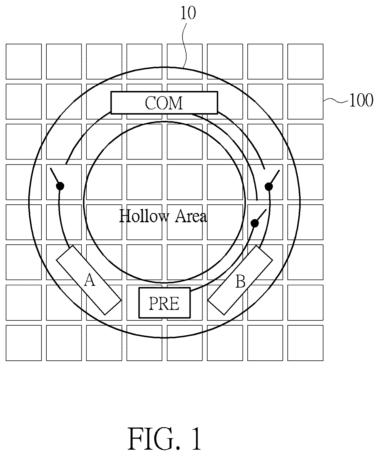 Patent US12326988 — Knob on touch panel and related control method — Figure 1