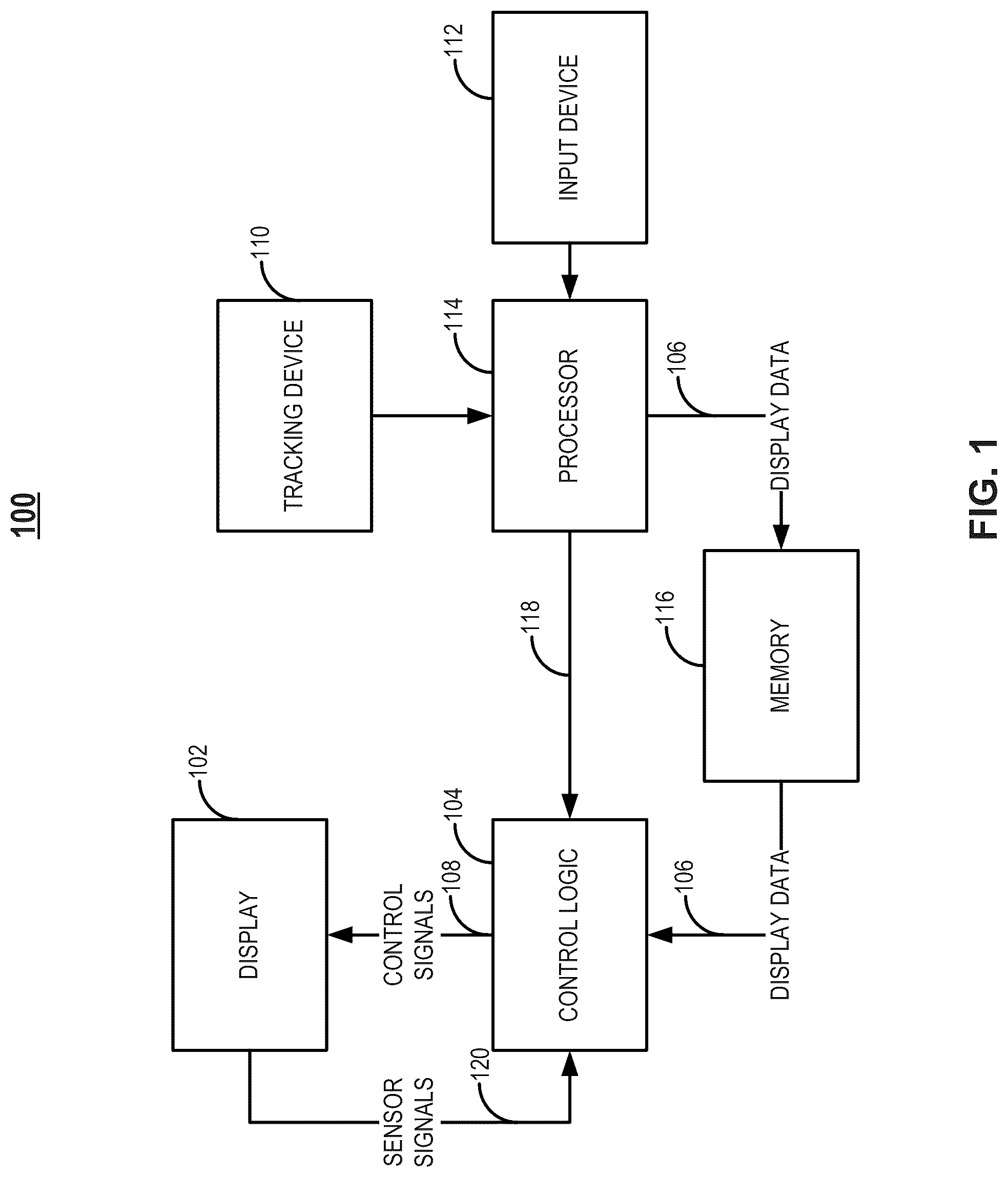 Patent US12326997 — Integrated display and sensing apparatus — Figure 1