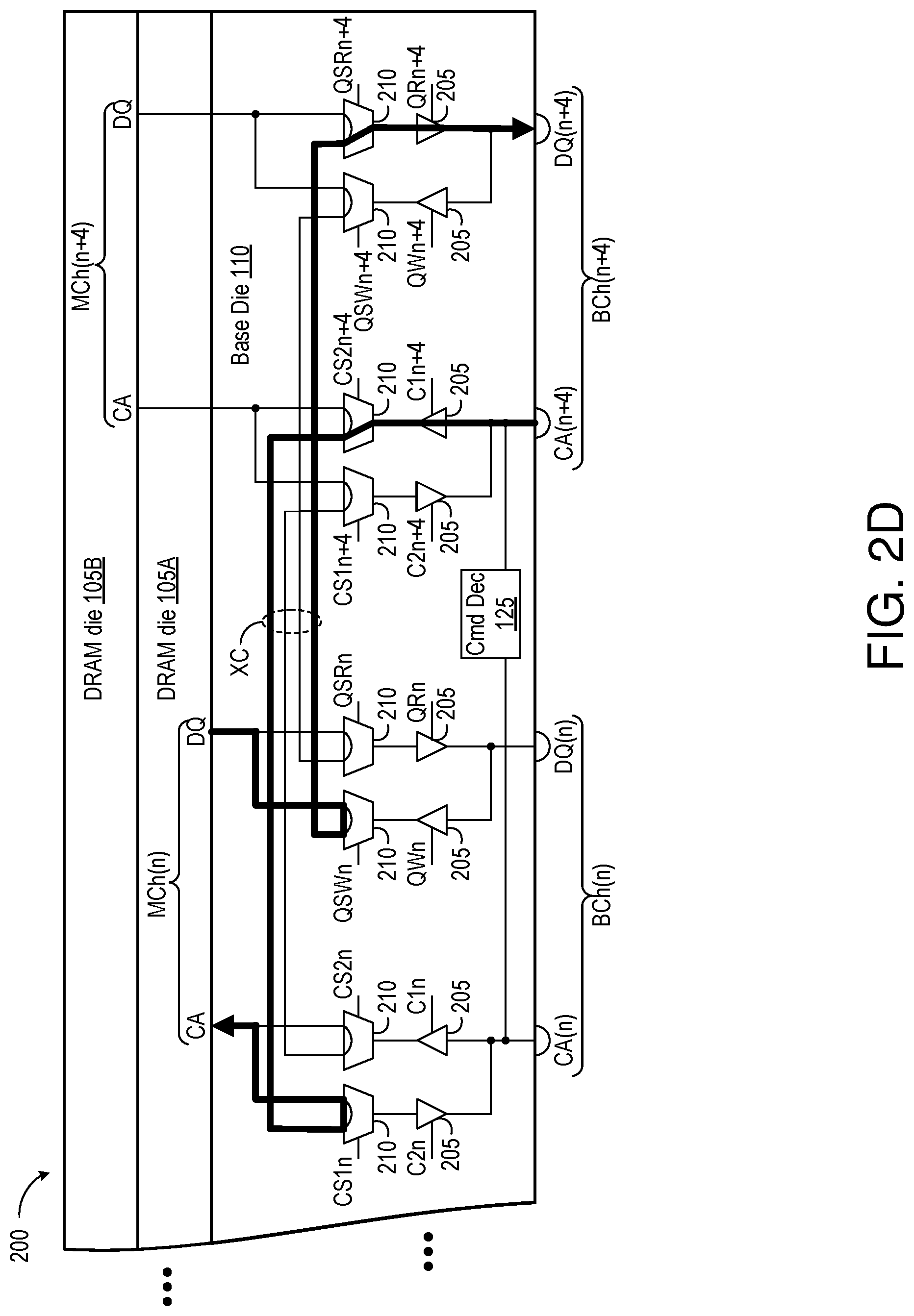 Patent US12327049 Figure 5 – Stacked memory device with paired channels