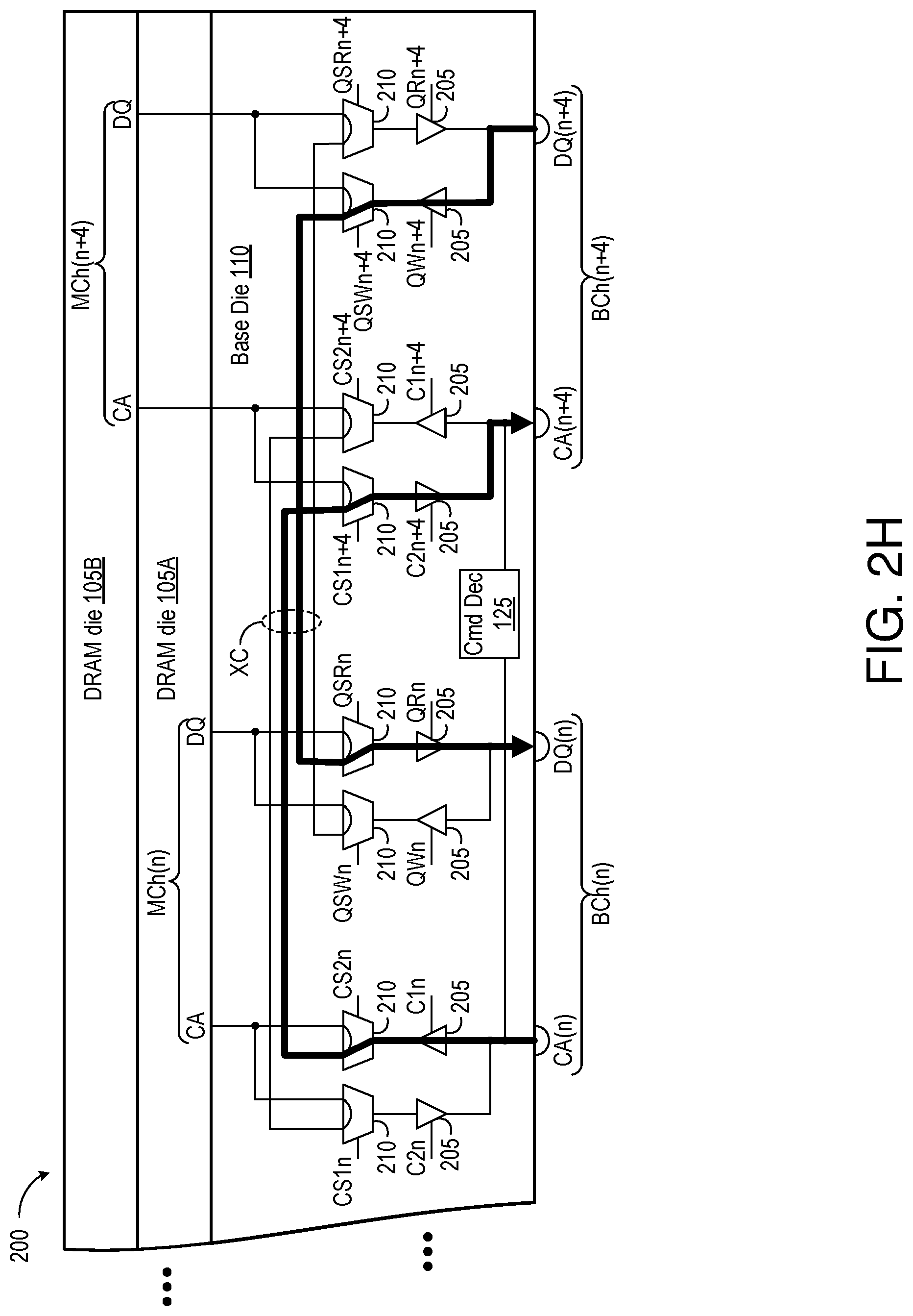 Patent US12327049 Figure 9 – Stacked memory device with paired channels