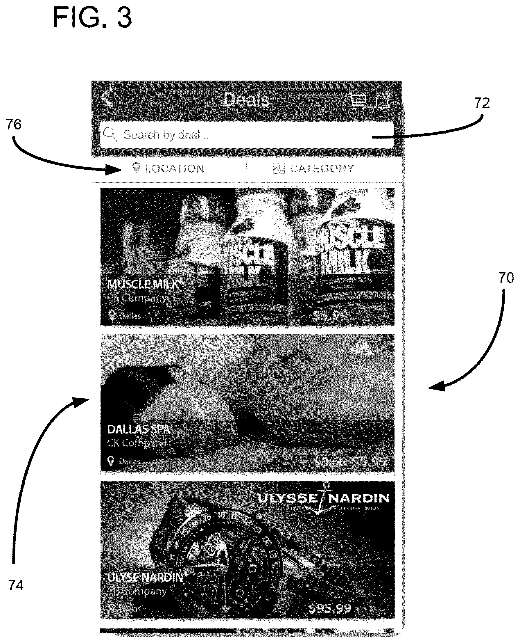 Patent US12327265 — System of utilizing an e-commerce/customer social media and networking platform having chat and check-in functions enabling gifting and promotion of goods and services — Figure 1