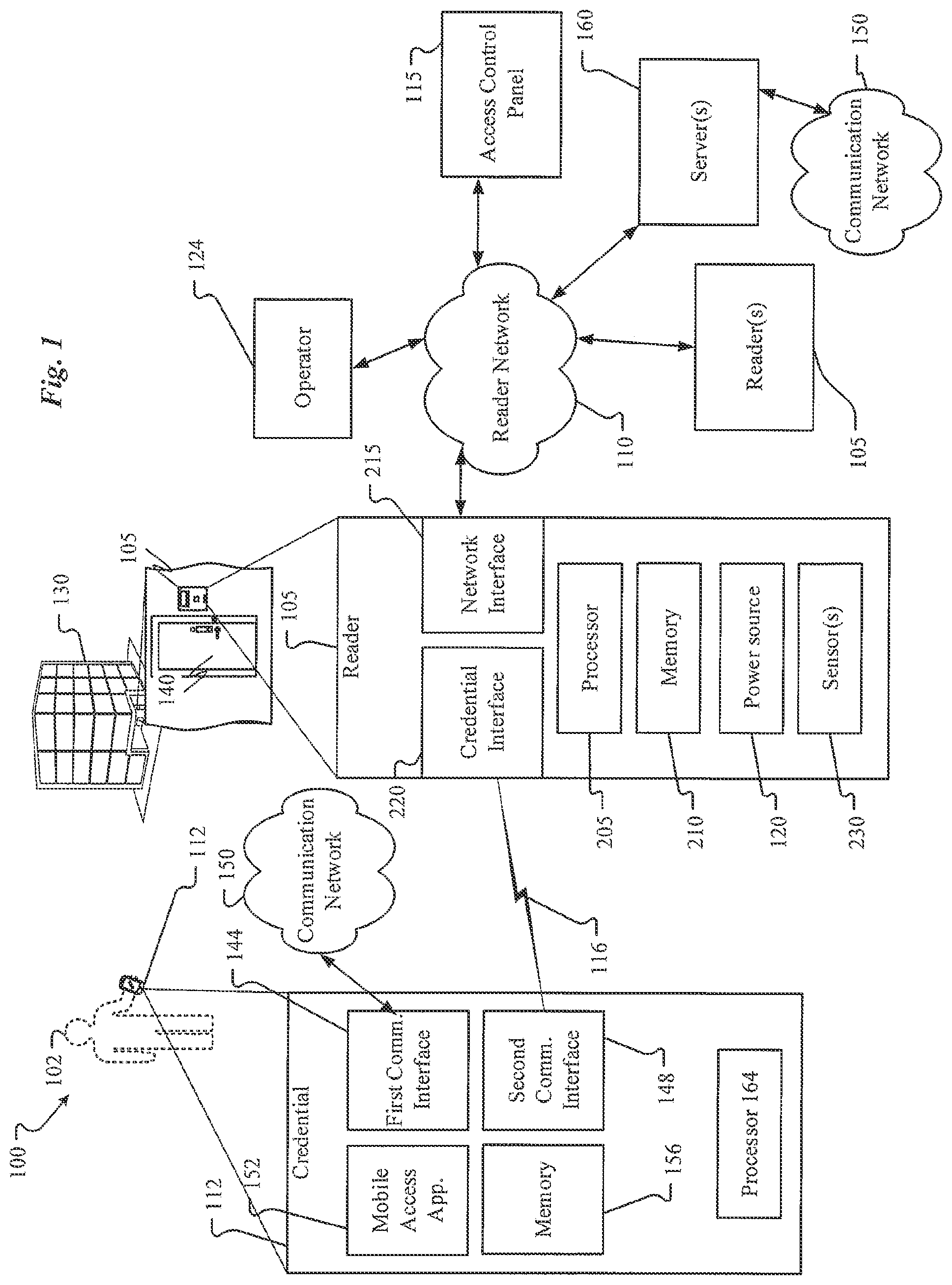 Patent US12327455 — Methods and devices for physical access control systems — Figure 1