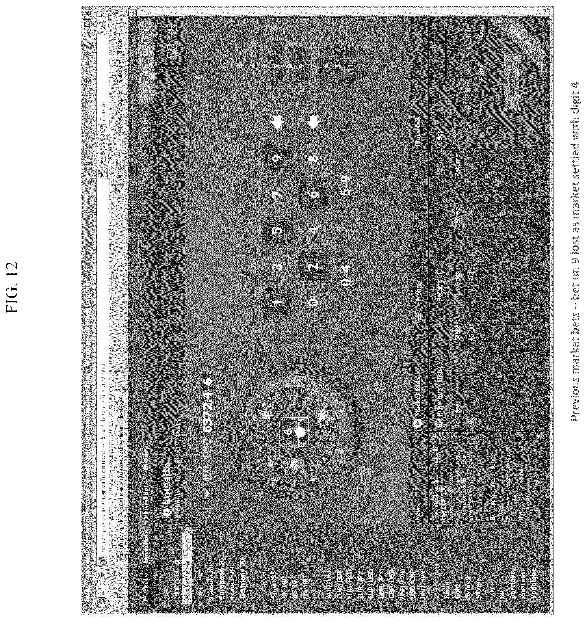 Patent US12327457 Figure 12 – Games using financial indicators as random number generators
