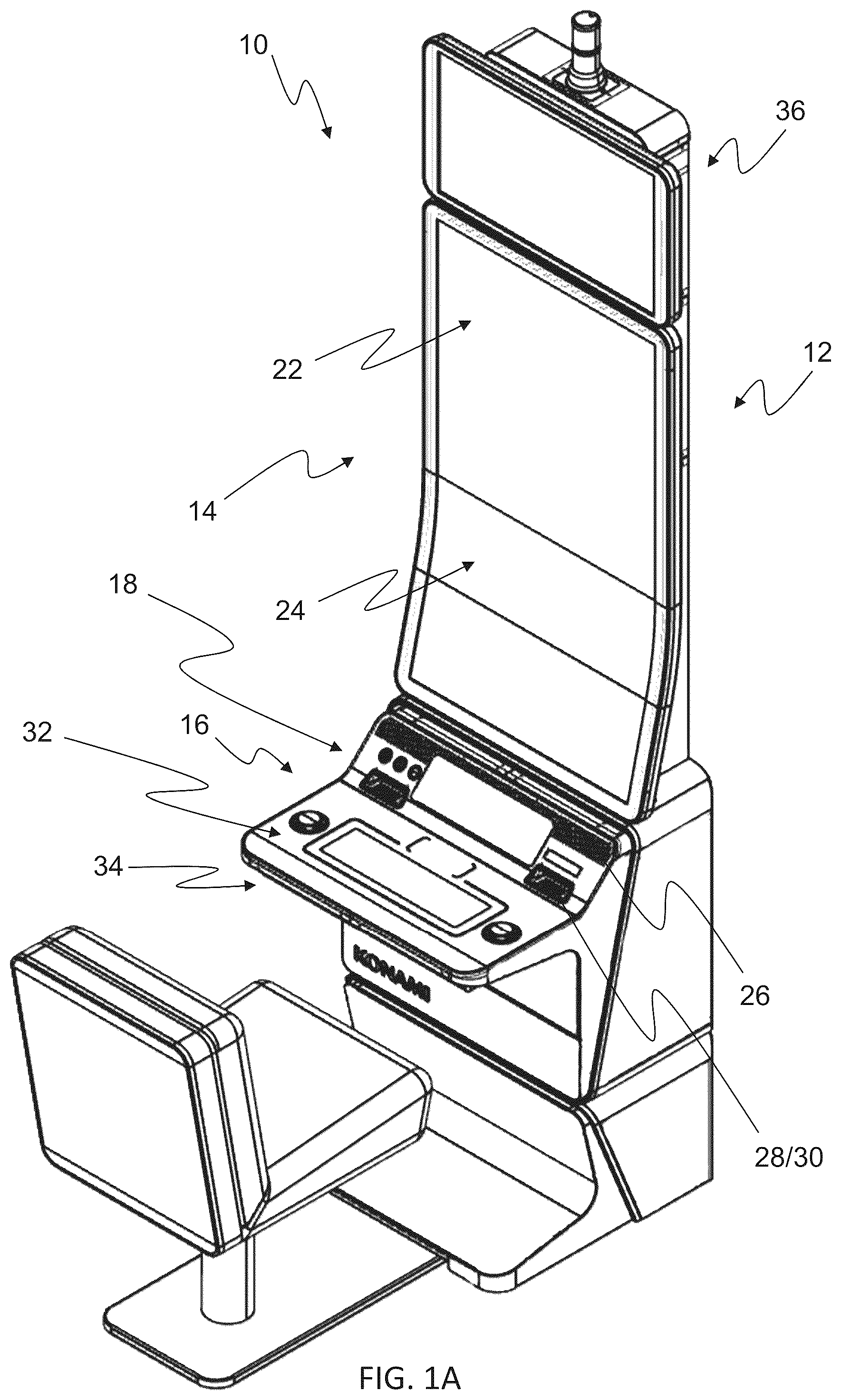 Patent US12327460 — Gaming machine and method of operating a gaming machine including primary and secondary memory storage devices — Figure 1