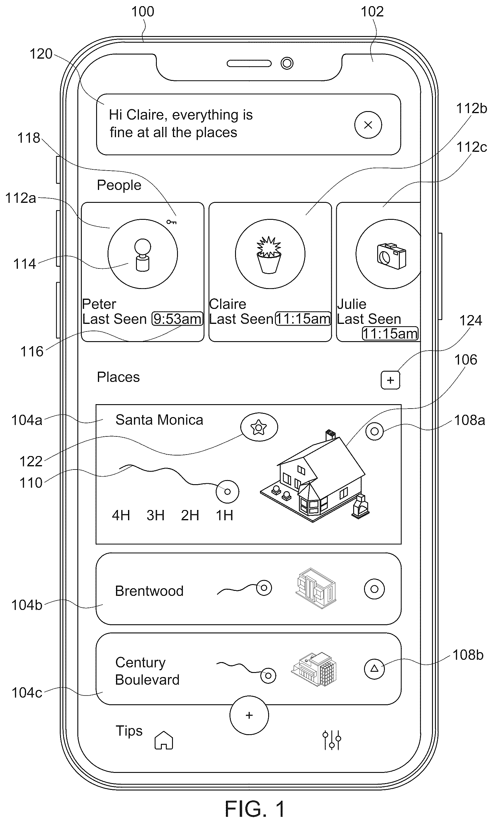 Patent US12327463 — Security system — Figure 1