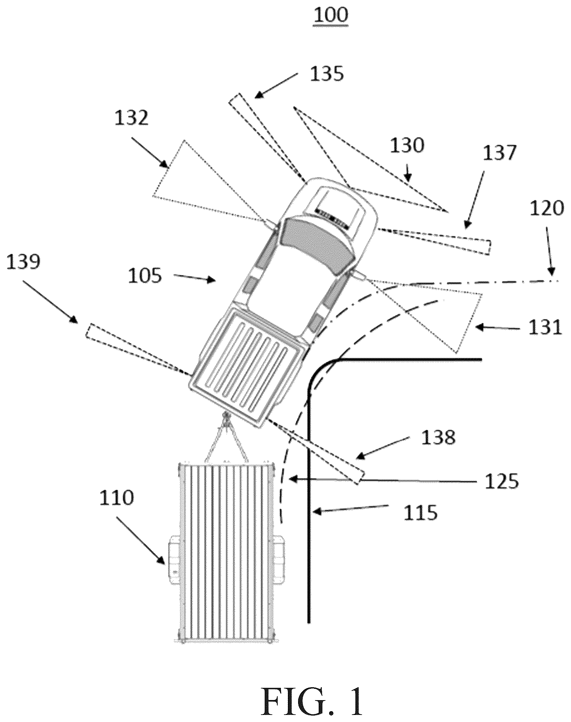 Patent US12327477 Figure 1 – Vehicle systems and collision detection methods with occlusion mitigation