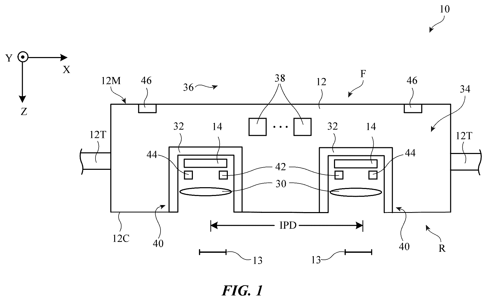 Patent US12327500 — Electronic devices with dynamic brightness ranges for passthrough display content — Figure 1