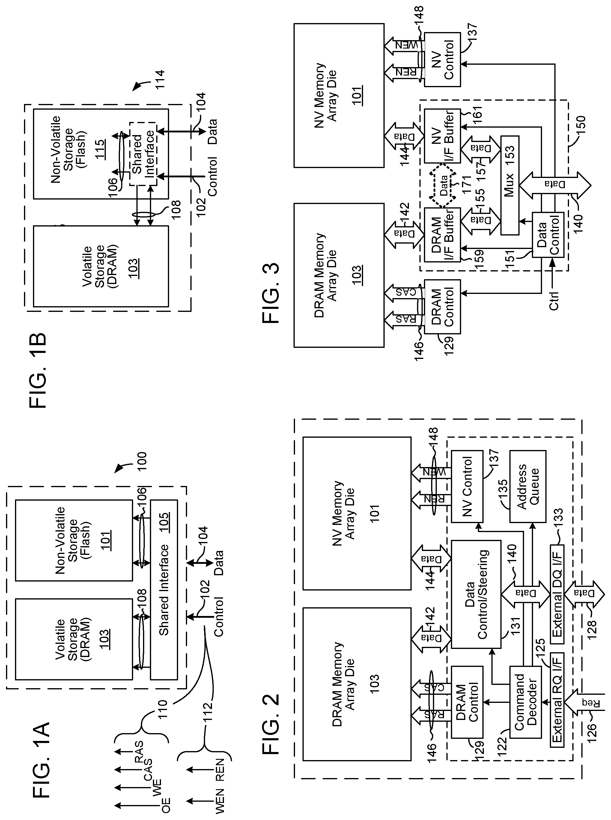 Patent US12327590 — Hybrid volatile and non-volatile memory device — Figure 1