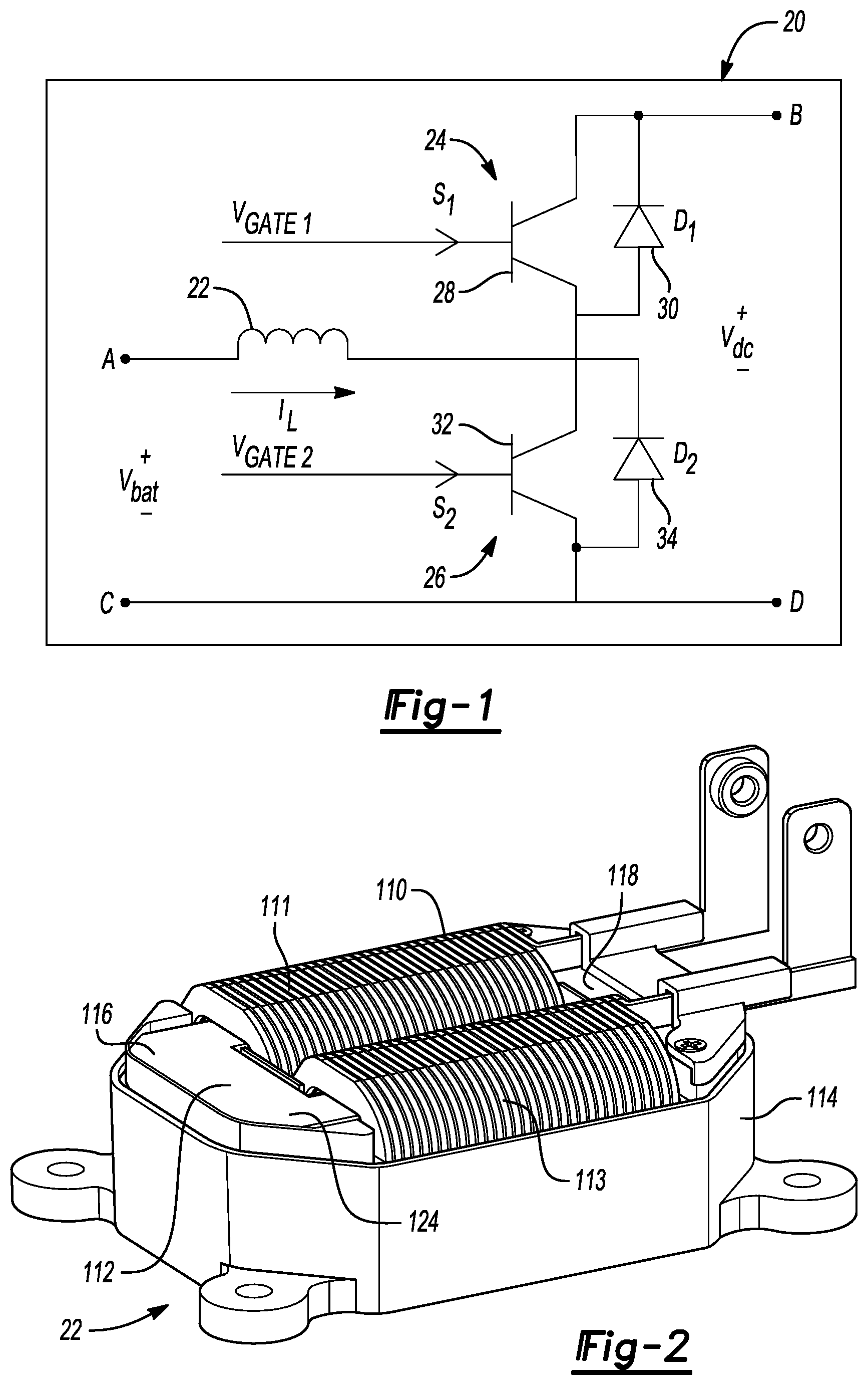 Patent US12327669 — Power inductor with variable width air gap — Figure 1