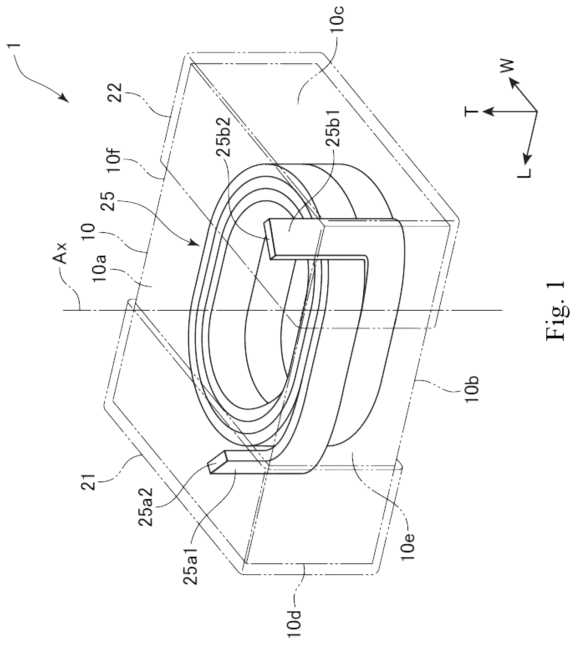 Patent US12327671 Figure 1 – Coil component, circuit board, and electronic device