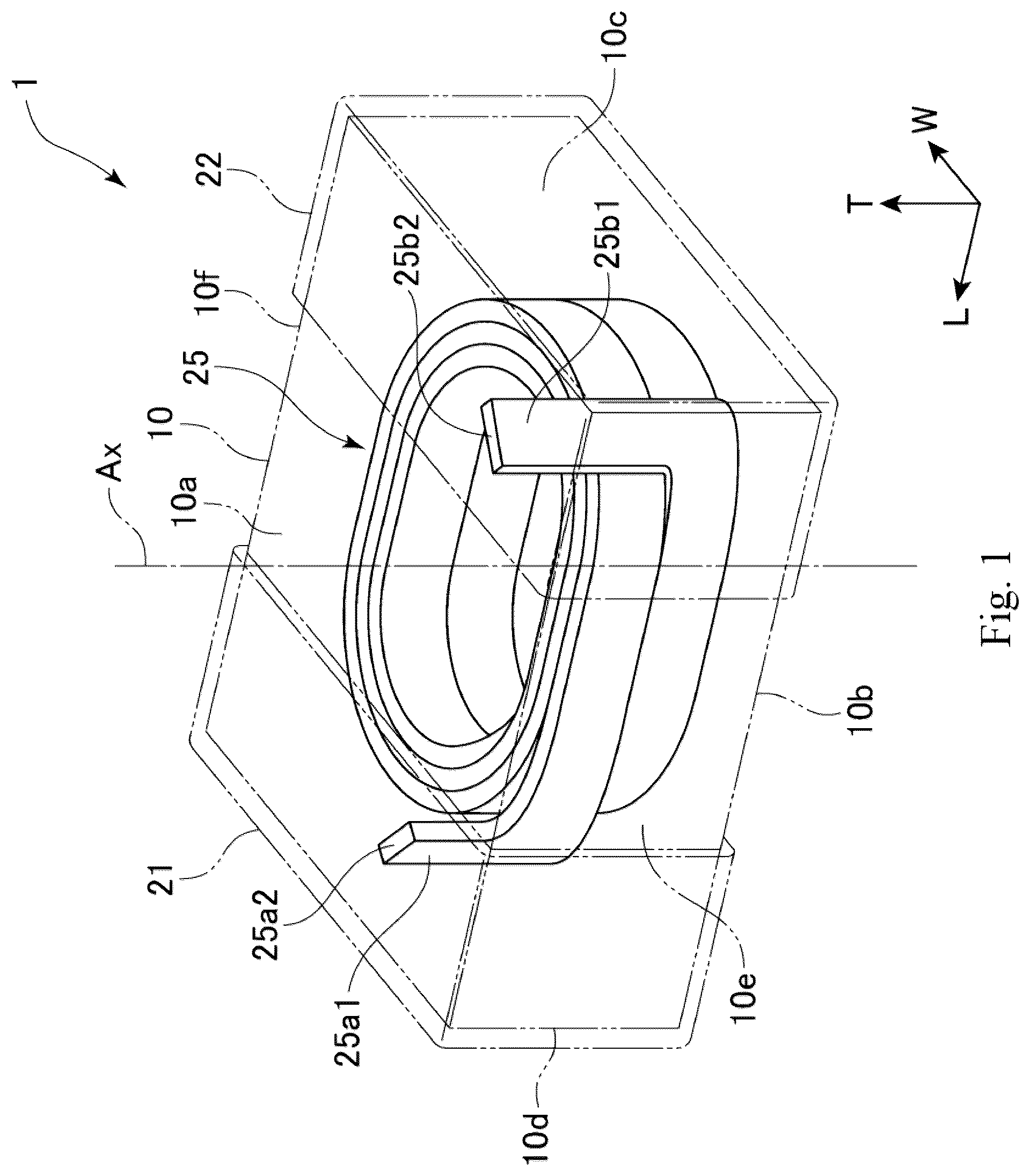 Patent US12327672 Figure 1 – Coil component and method of manufacturing the same