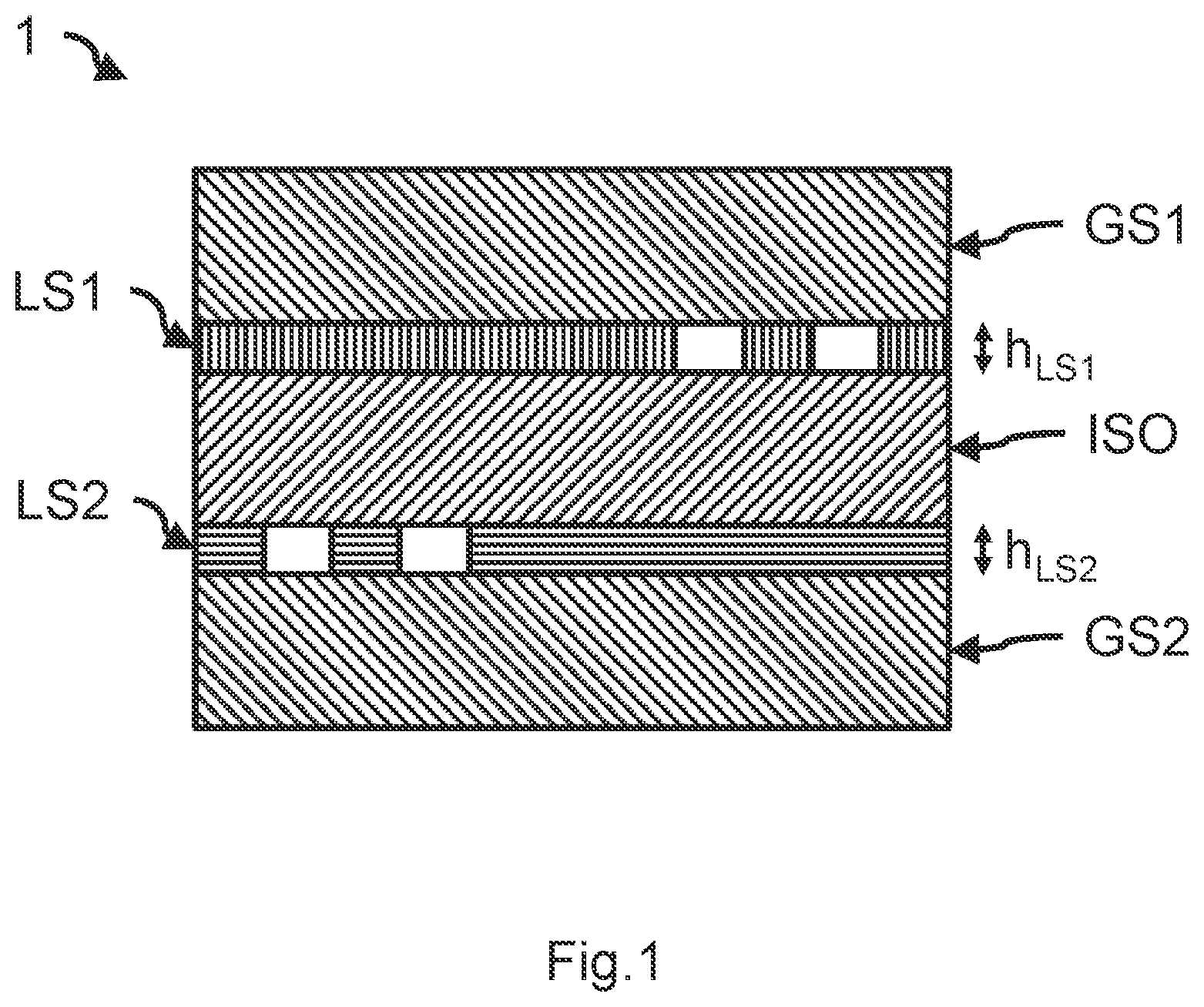 Patent US12327700 Figure 1 – Composite panel with a sensor assembly on both sides
