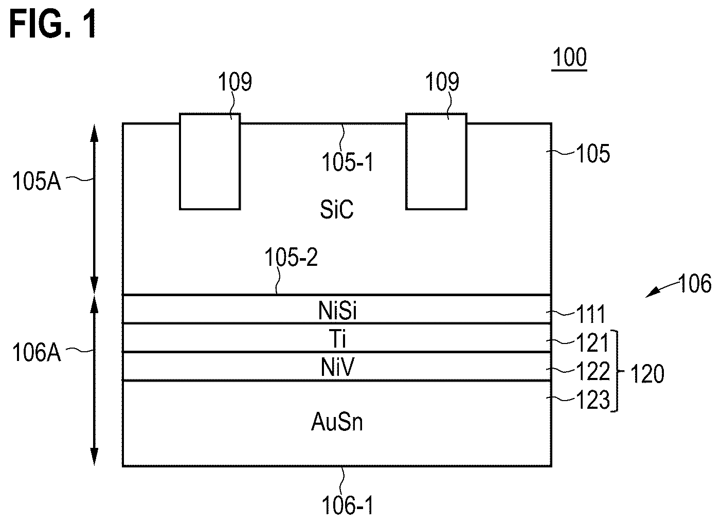 Patent US12327727 — Chip with a silicon carbide substrate — Figure 1