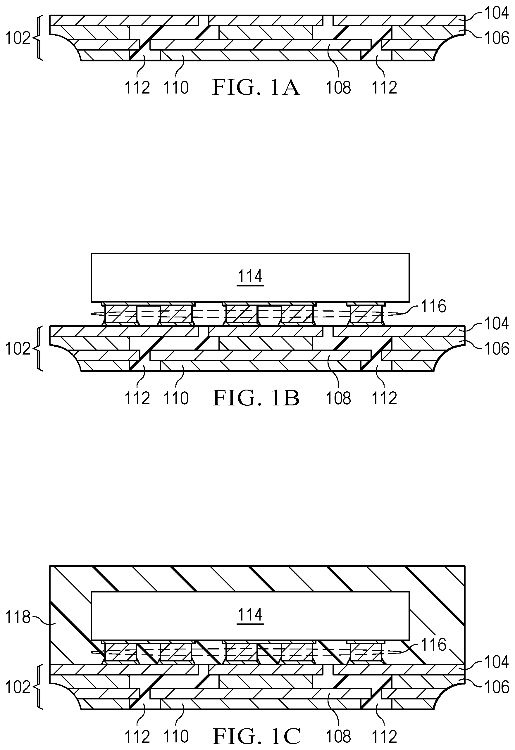 Patent US12327736 Figure 1 – Multilayer package substrate with improved current density distribution