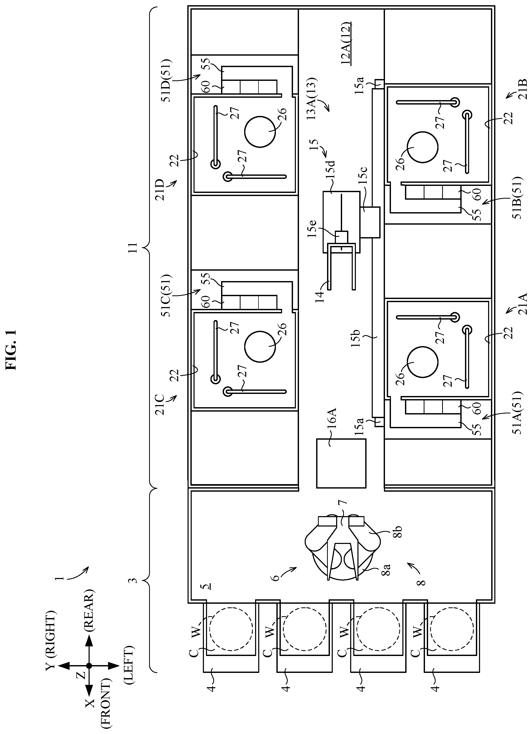Patent US12327737 — Substrate treating apparatus — Figure 1