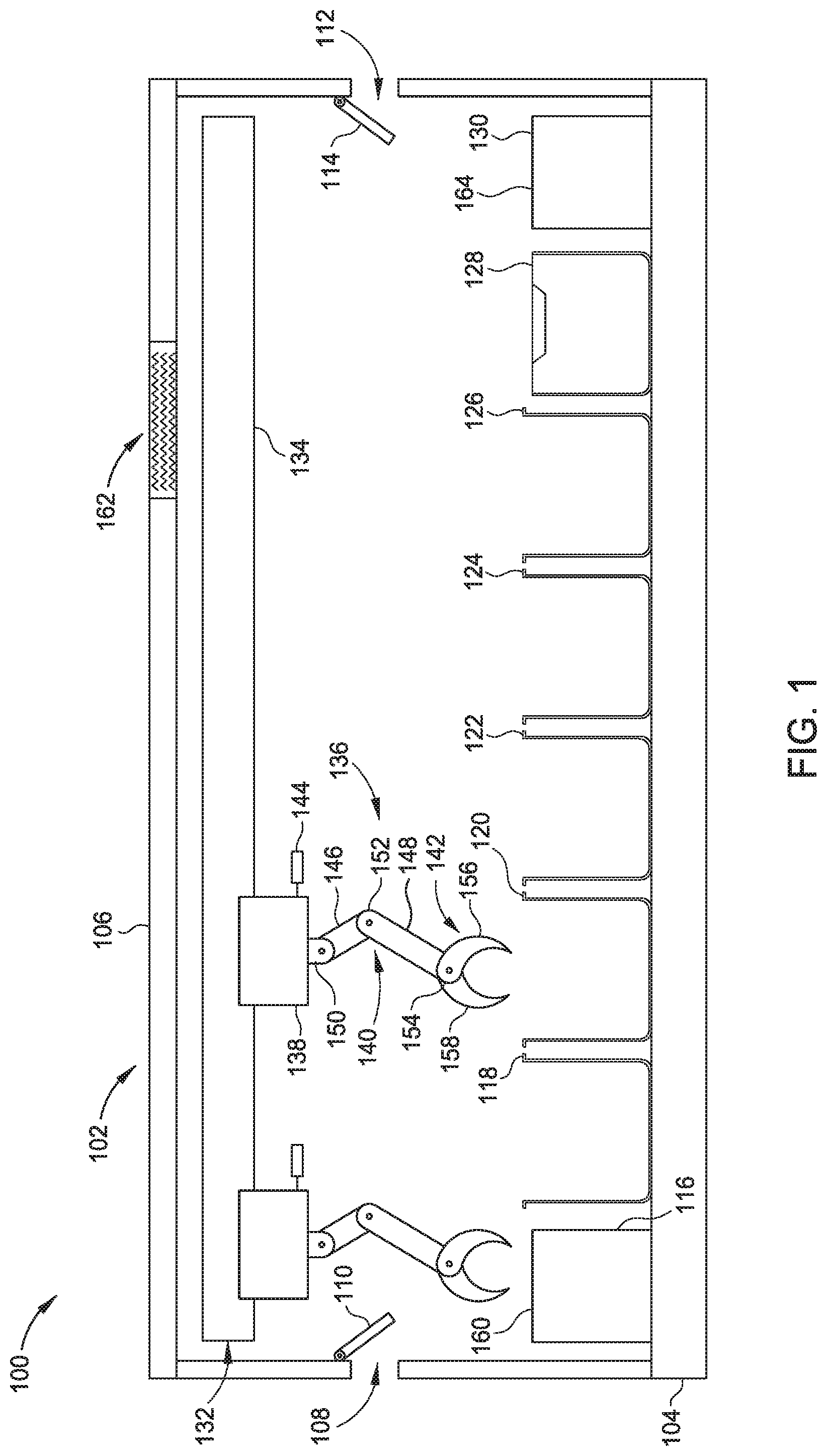 Patent US12327738 — Integrated semiconductor part cleaning system — Figure 1